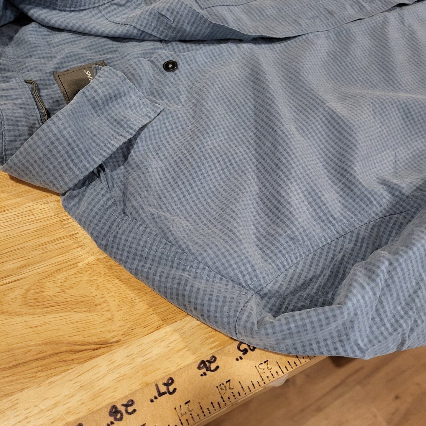Royal Robbins Blue Short Sleeve Collared Button Down Woven Shirt Medium