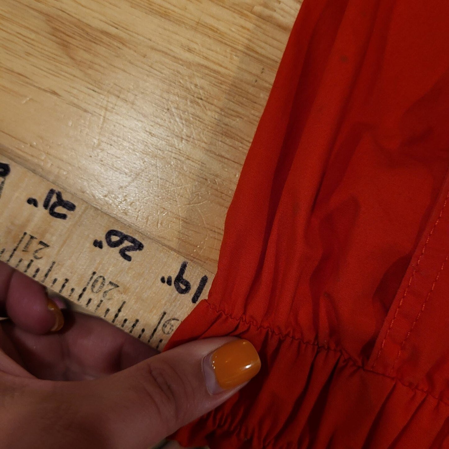 Vintage Red Saint Germain Paris Jumpsuit Elastic Waist Zip 28"-38" Waist