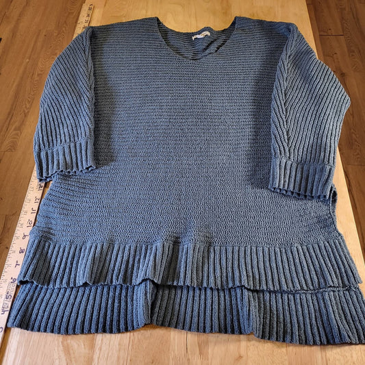 American Eagle Outfitters Turquoise Blue Chenille Oversized Sweater XS