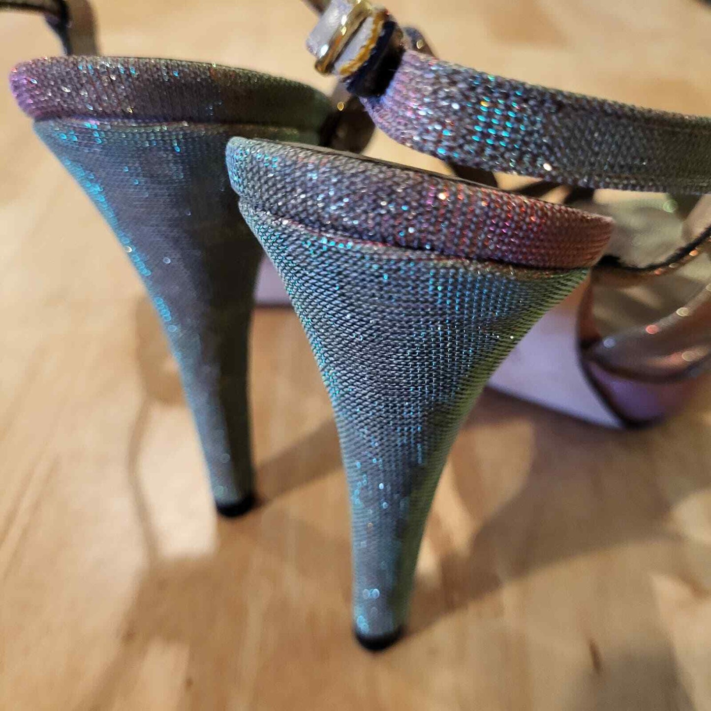 Rainbow Leopard Metalic Strappy 8m 4" Heel