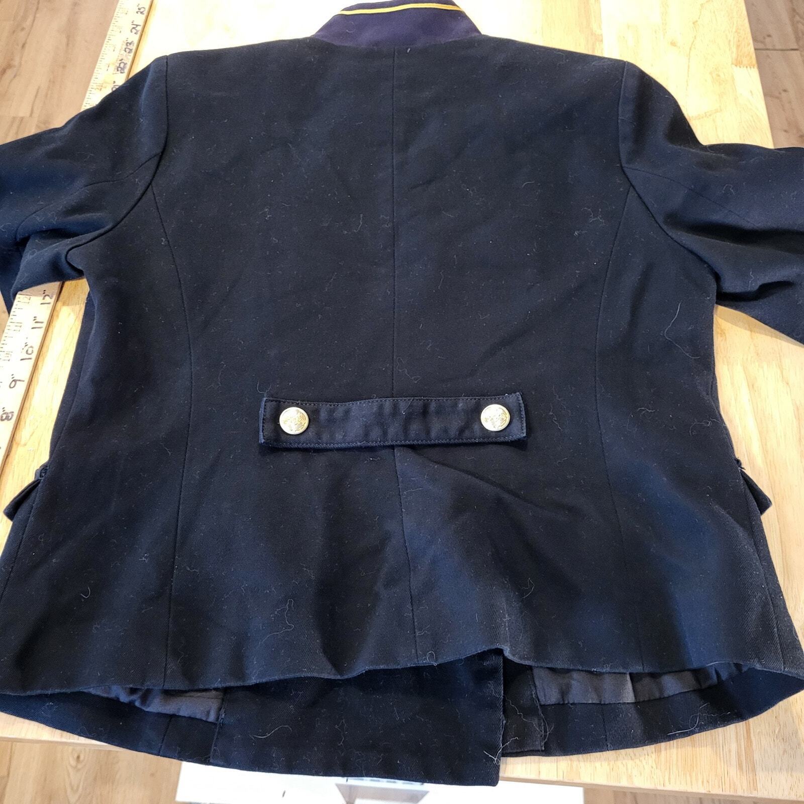 H&M Nay Military Jacket Gold Buttons Cototn 19" Pit 2 Pit