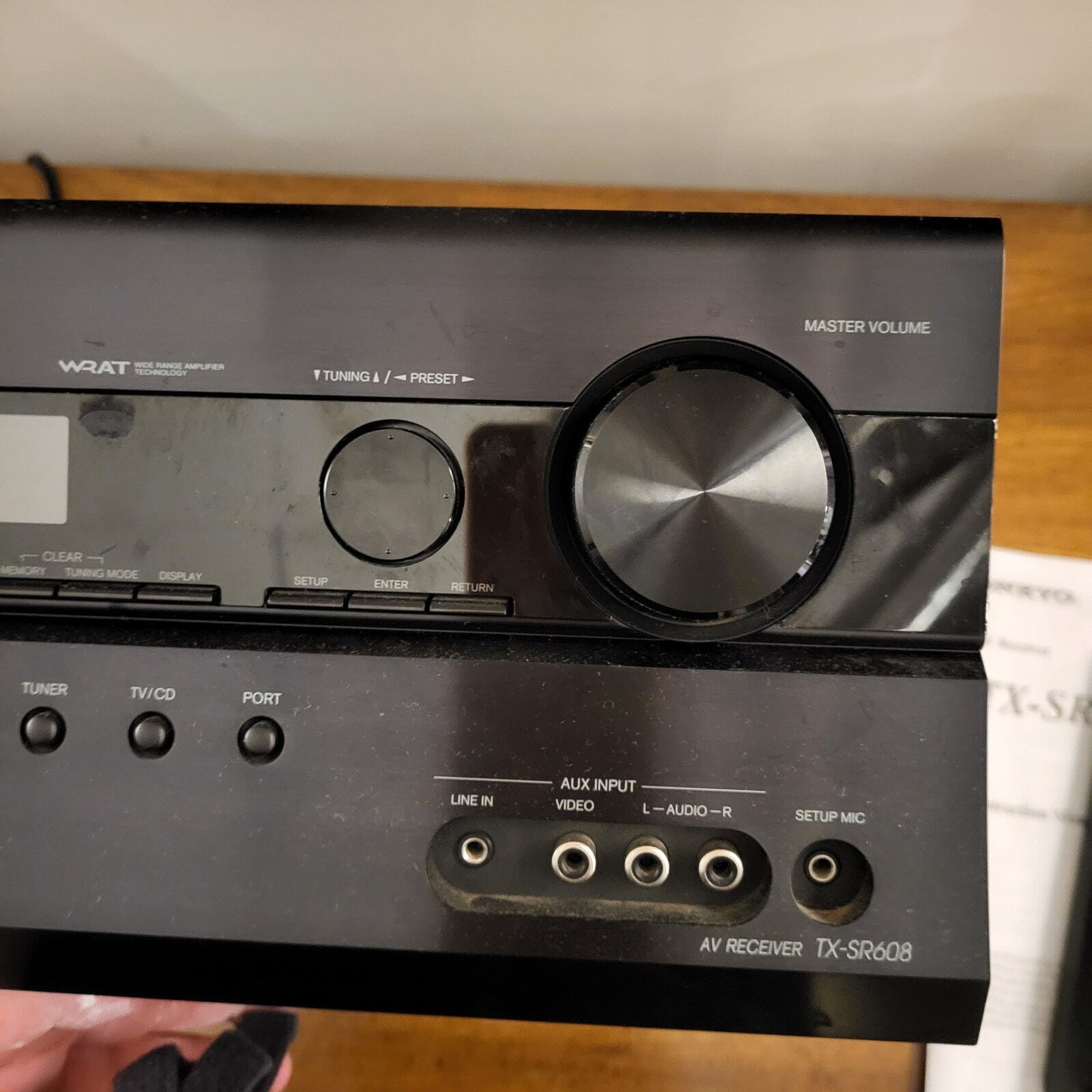 Onkyo TX-SR608 7.2 Channel 700-Watt Home Theater Receiver bundle  Remote Manual