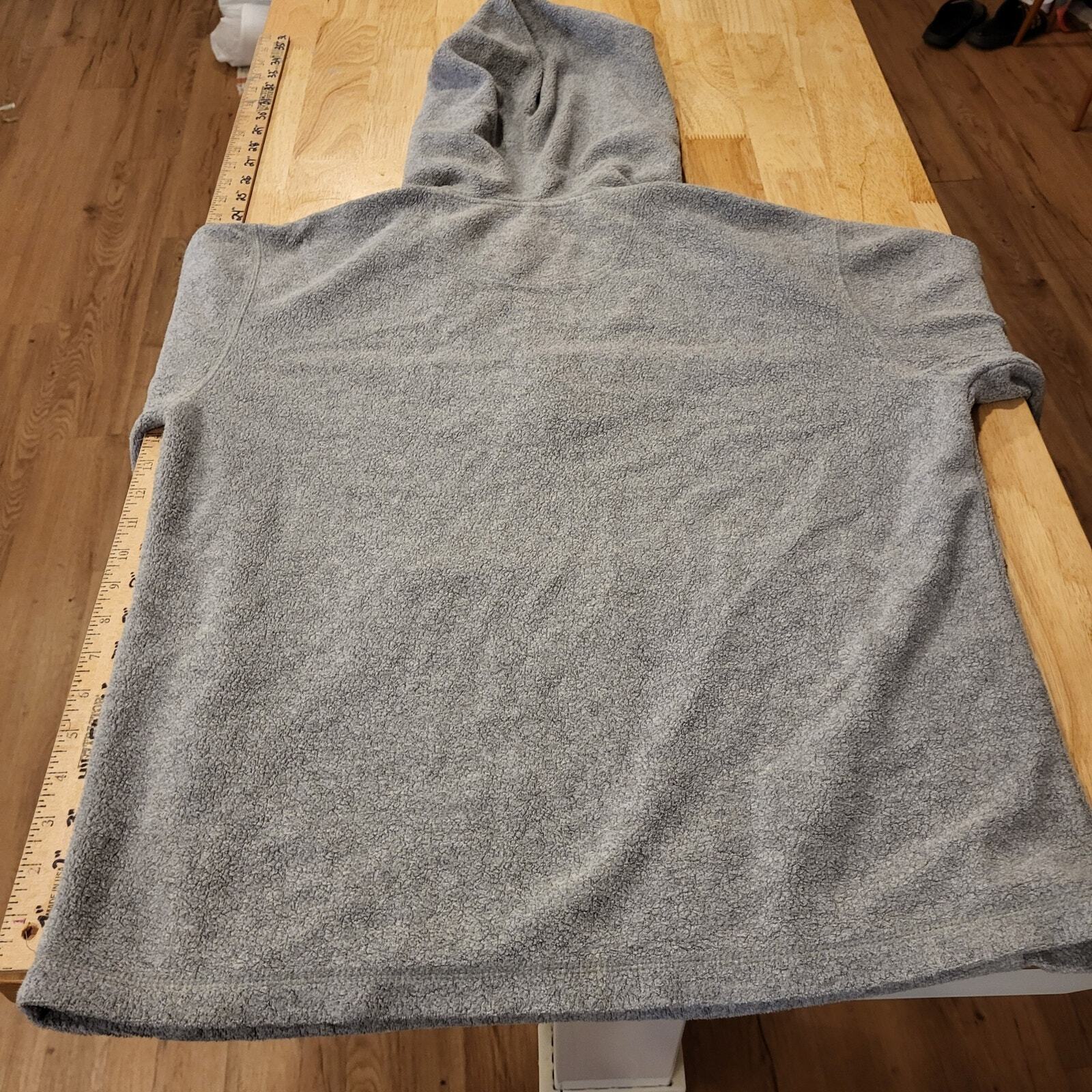 Heather Gray St. John's Bay Cotton Blend 1/4 Zip Hoodie Pocket Small 22" P2P
