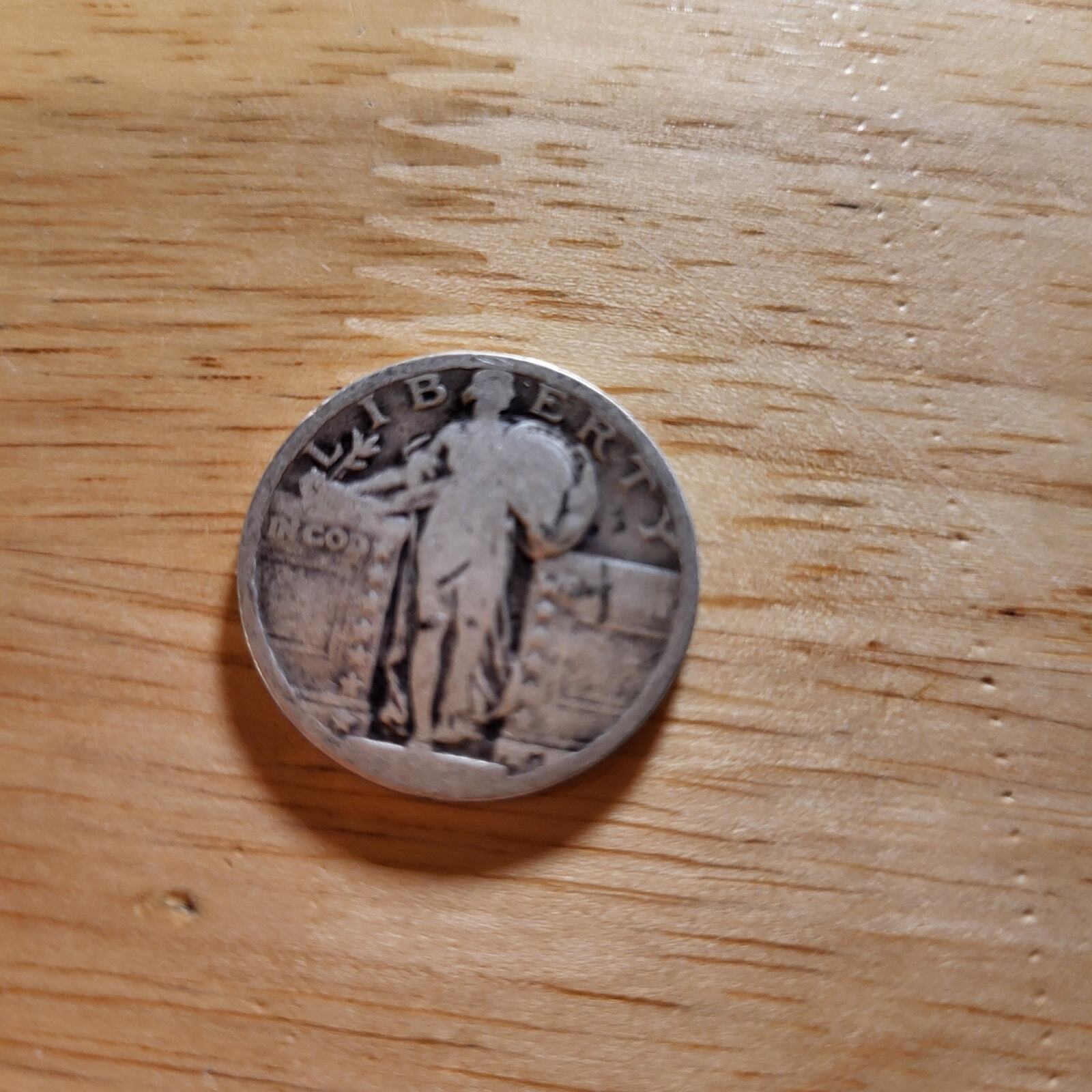 US 1/4 Dollar 1920 Standing Liberty Quarter 5.63g Silver 