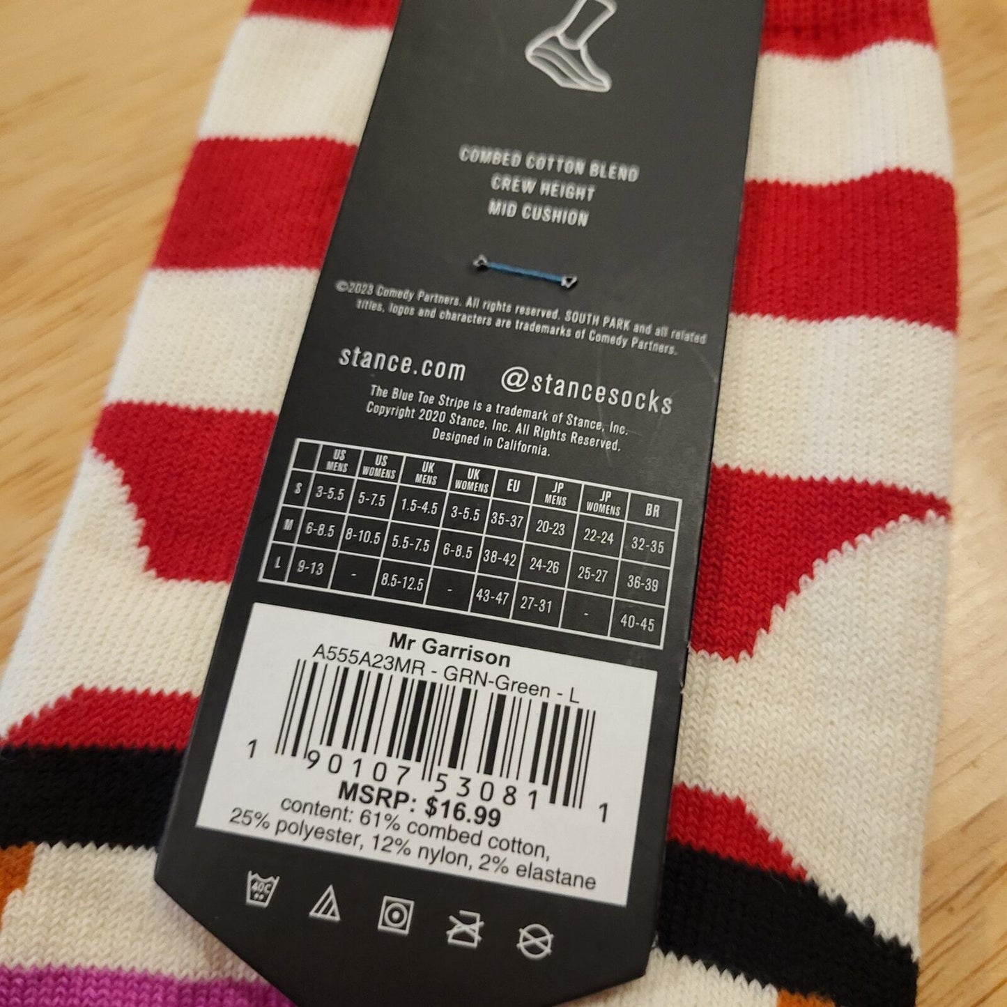 Stance South Park Mr. Garrison Crew Socks Large