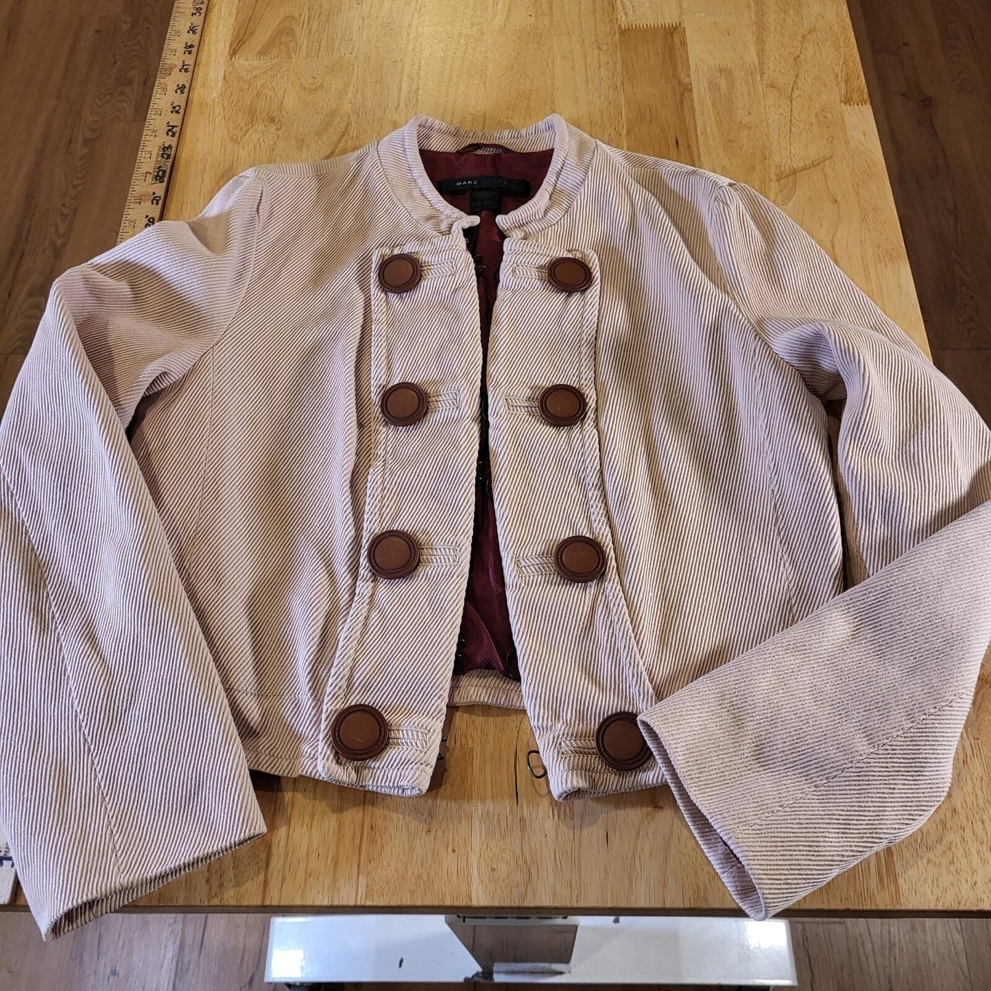 Marc Jacobs Pink Corduroy Coat Button Collared xs
