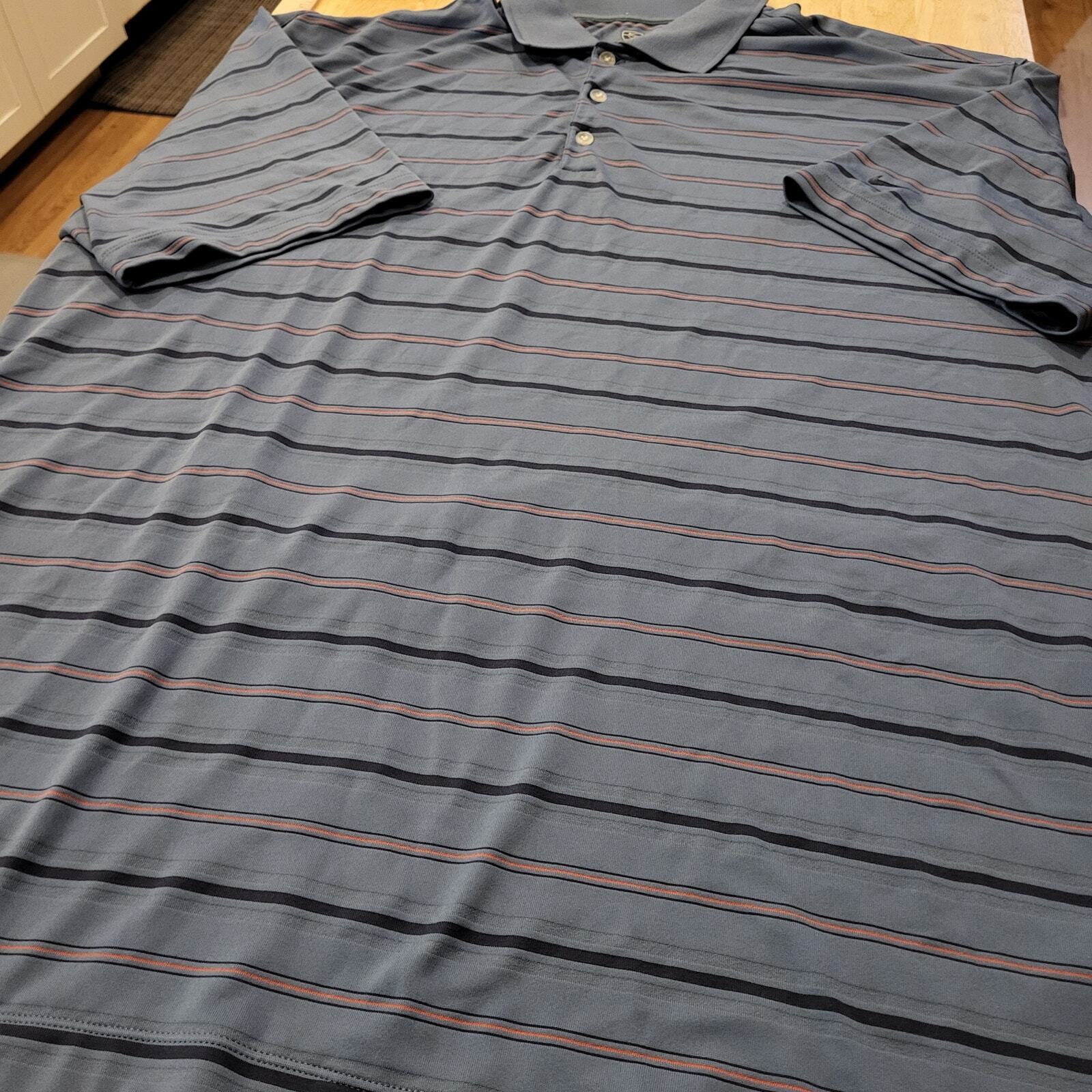 Nike Golf Polo Blue Striped XL 27" pit to pit 