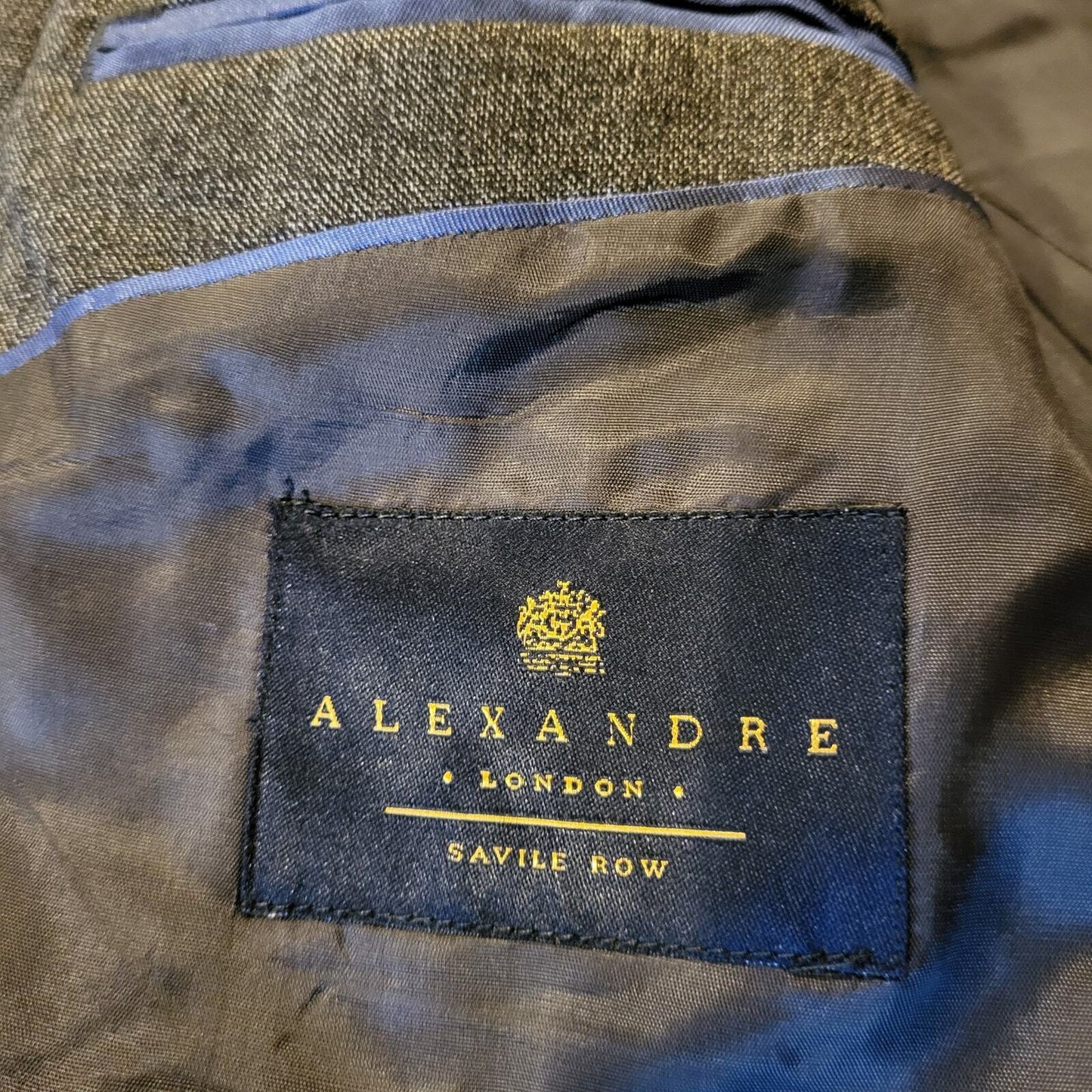 Alexandre London Savile Row Dark Gray Sport Coat Suit Jacket 22" P2P 29" Long 