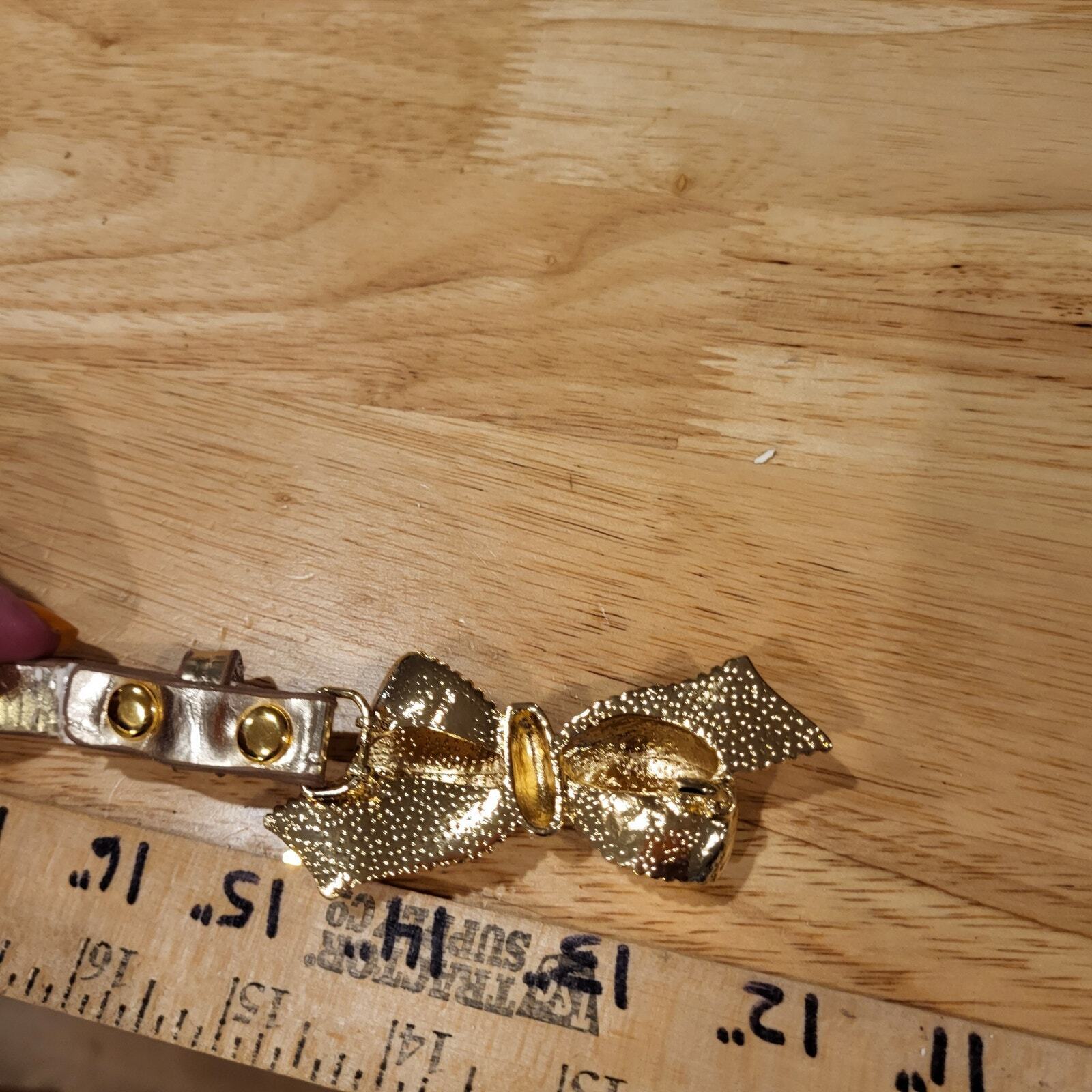 36" Gold Bow Skinny Belt 2" Bow 1/2" wide Lilly Pulitzer