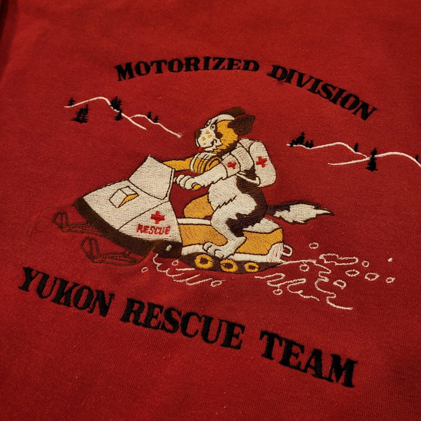 Vintage Jockey Yukon Rescue Sweatshirt XL St. Bernard Snowmobile Cotton Blend