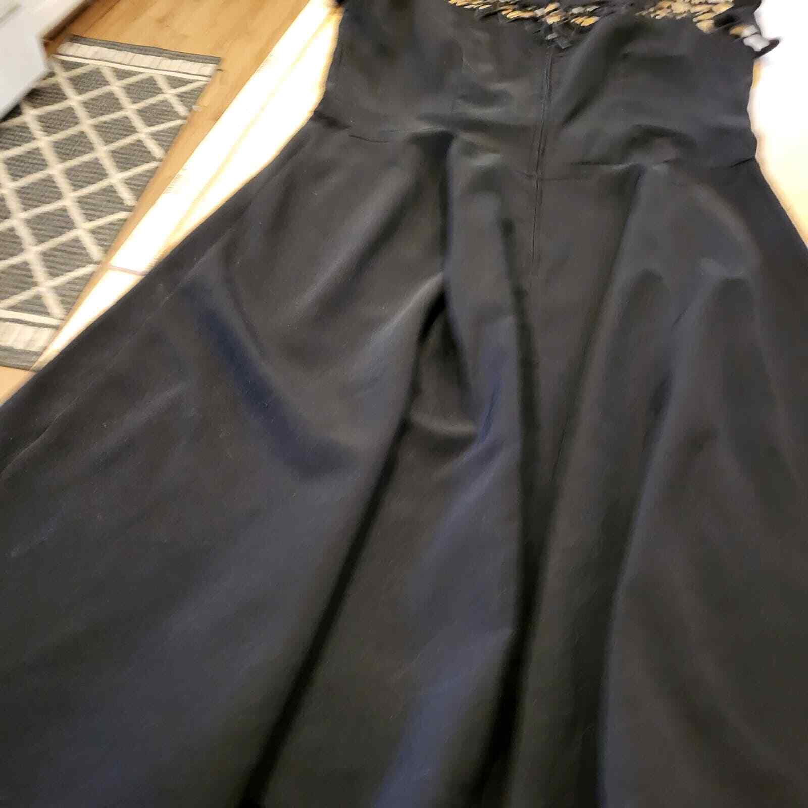 Black Fit & Flare Dress Mesh Shoulder Bow Detail