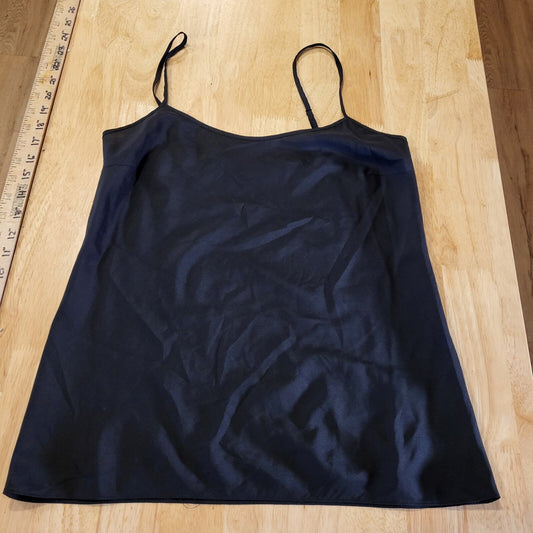 DKNY Black Adjustable Spaghetti Strap Camisole 16" P2P 