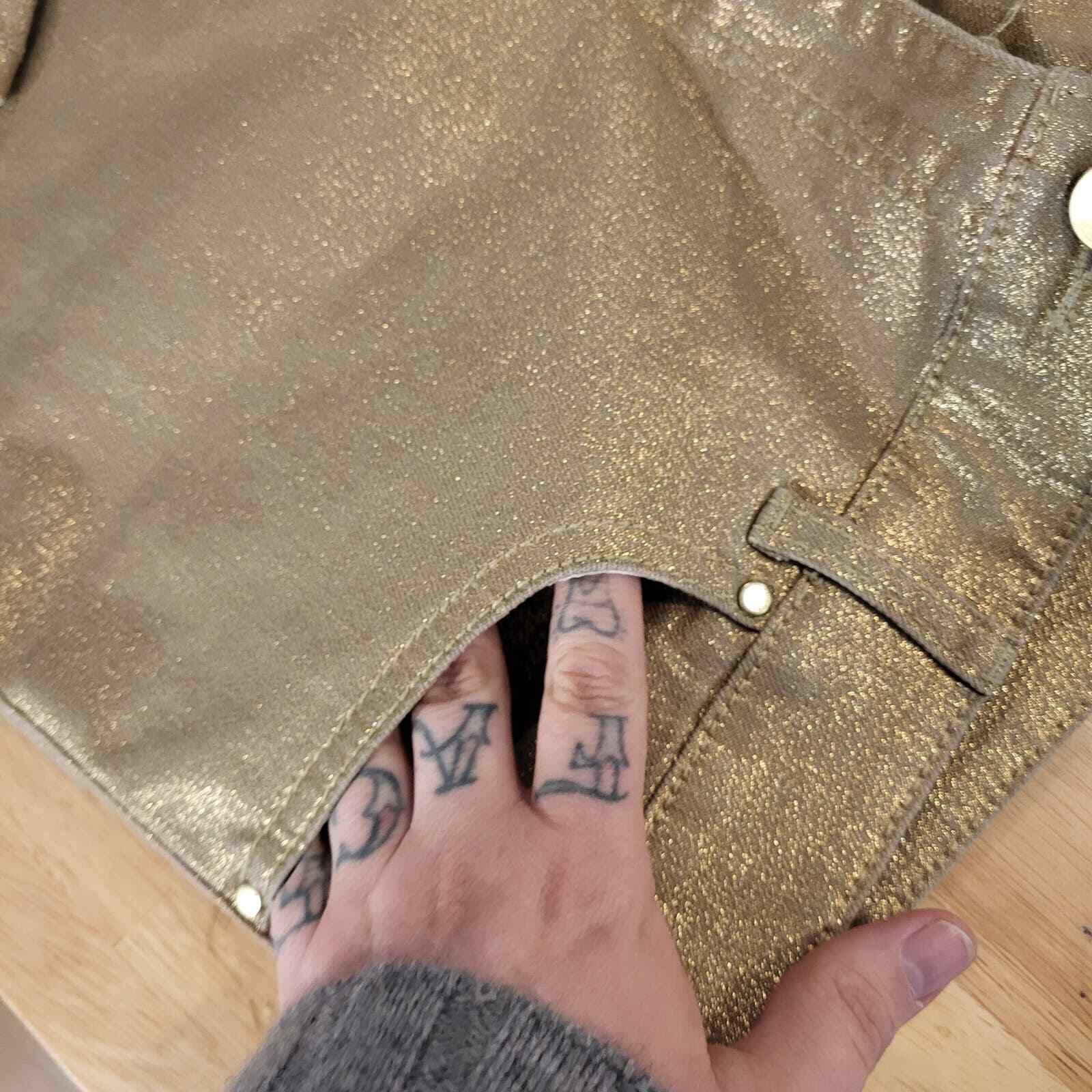 34" Waist Gold Denim Jeans Straight Leg 30" inseam