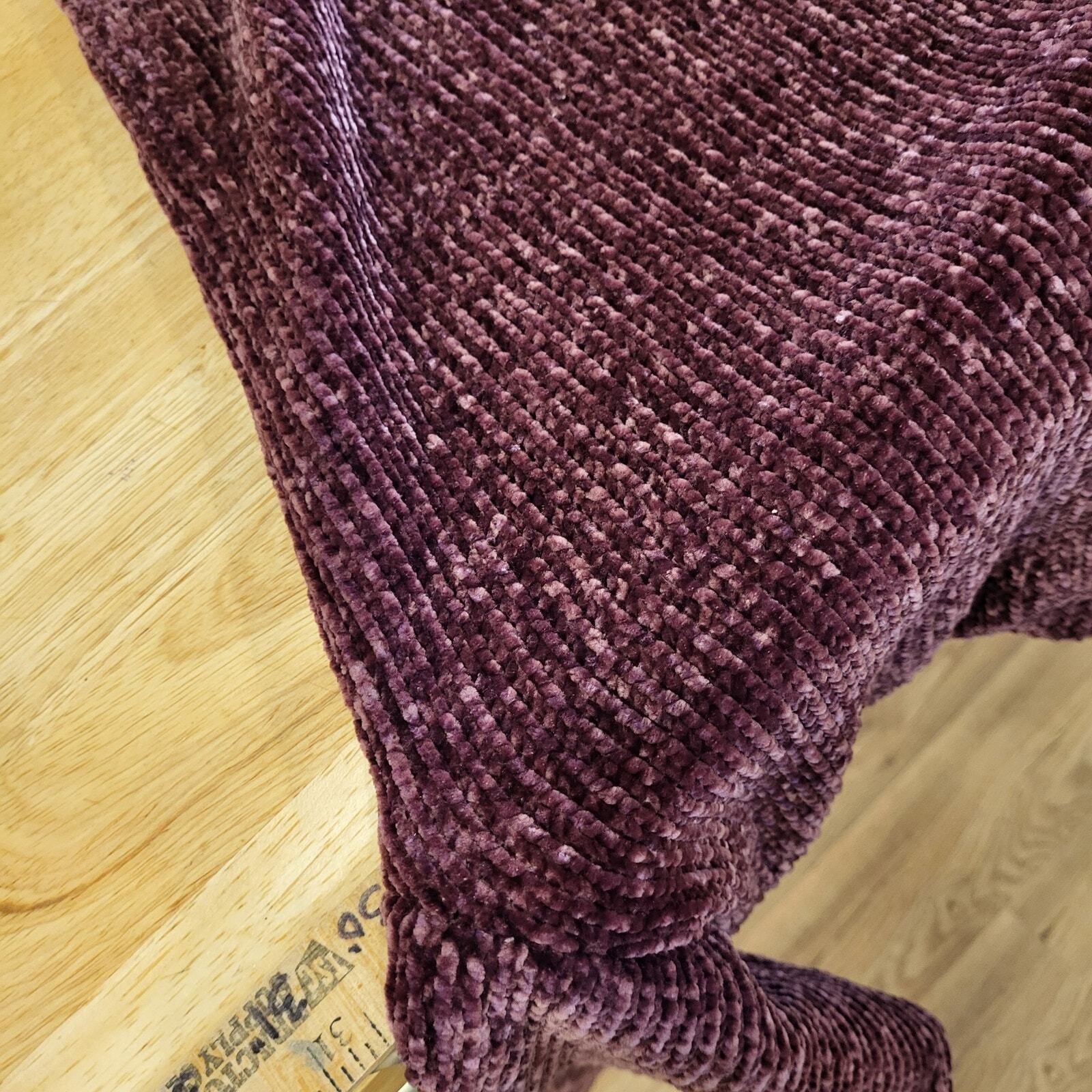 Purple Chenille Knit Sweater Zenana Outfitters XL Soft Lush Oversized 