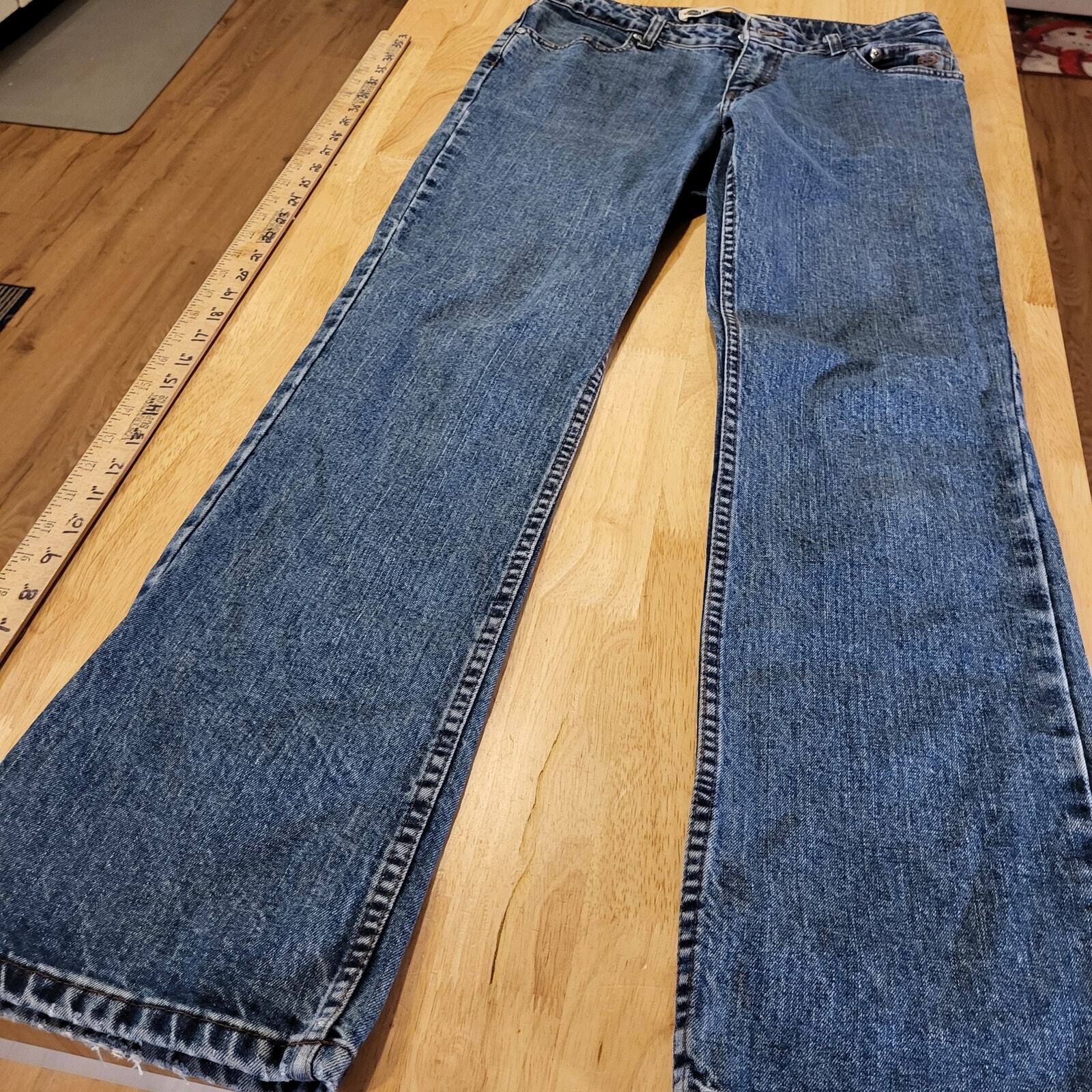 Harley Davidson Size 8 Boot Cut Medium Wash & Weight Denim Jeans 