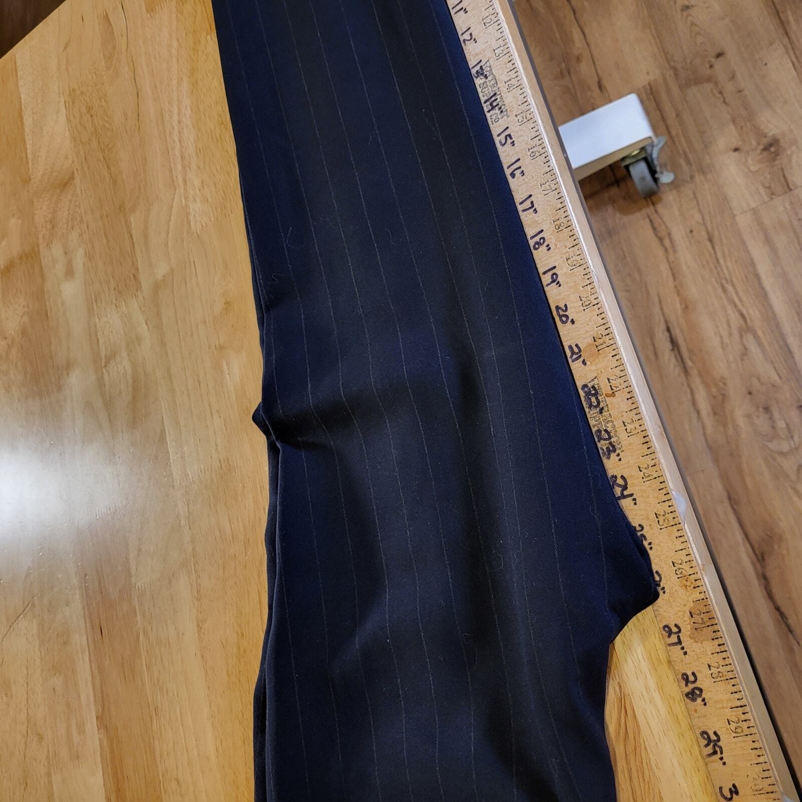 Joie Blue Pinstripe Straight Leg Flat Front 26" inseam 14" Rise size 4