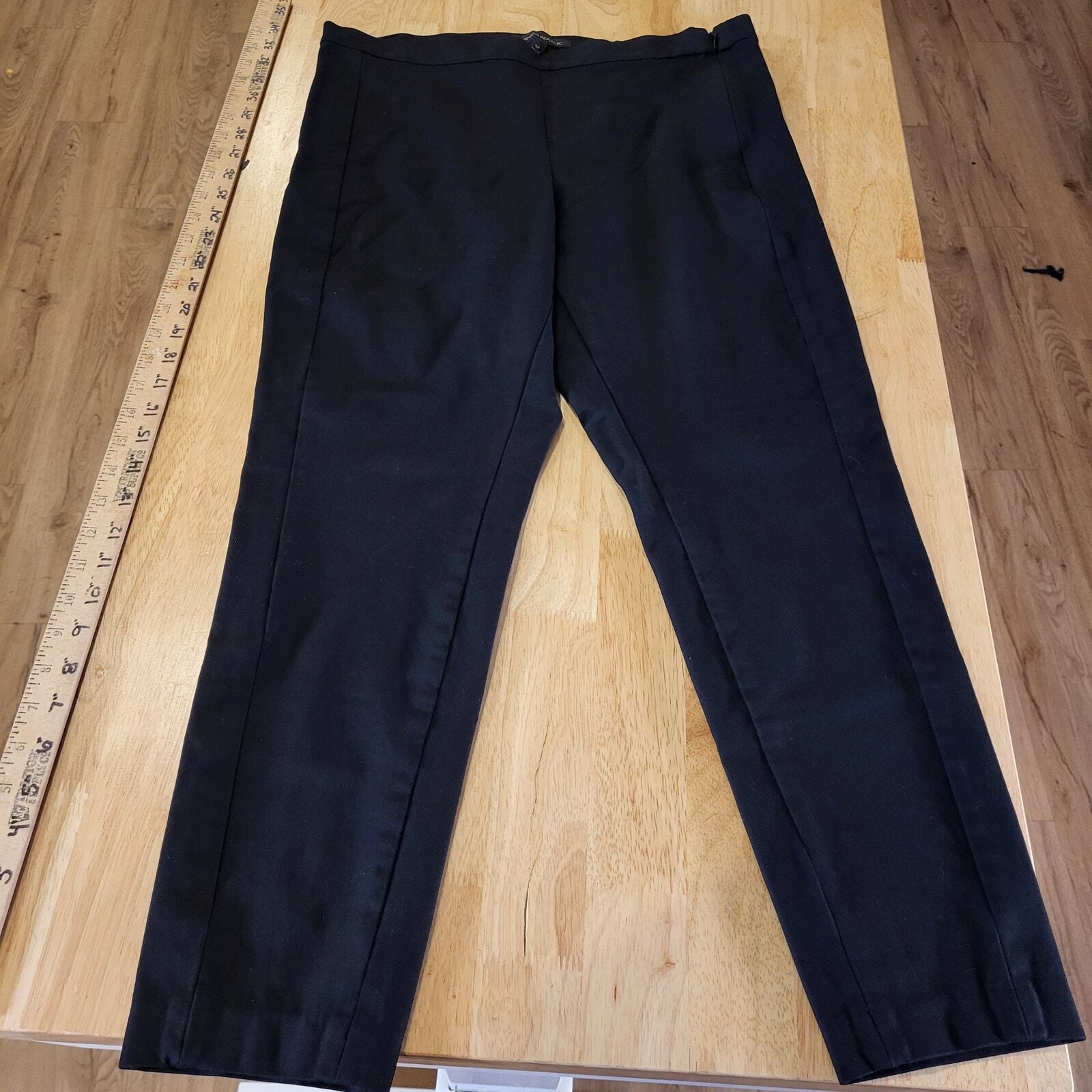 Banana Republic Devon Black High Rise Fitted Through Leg Ankle Slimming Stretch 