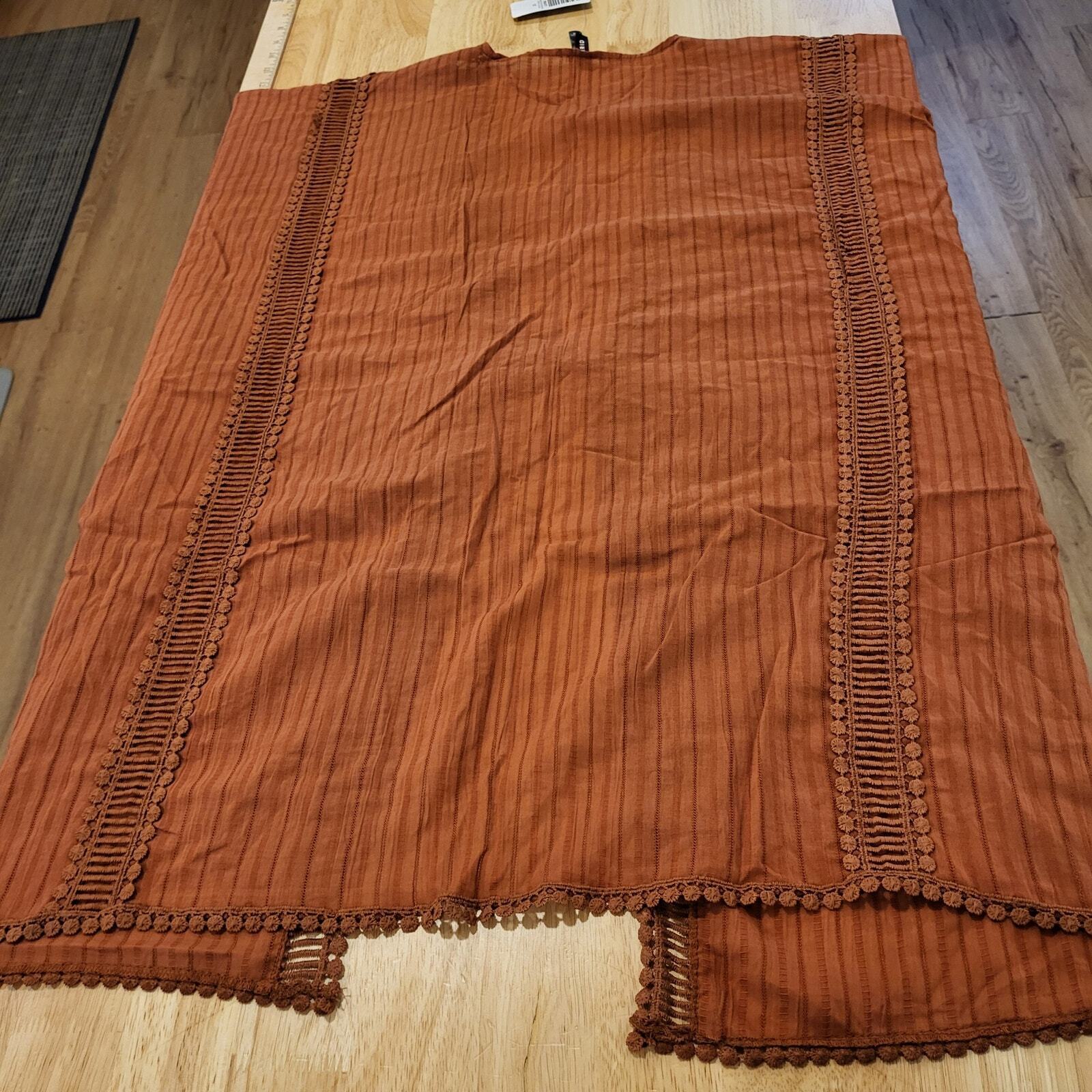 Torrid 1/2 14/18 NWT Brown Beach Cover Cotton Lace Detail Tie Waist Short 