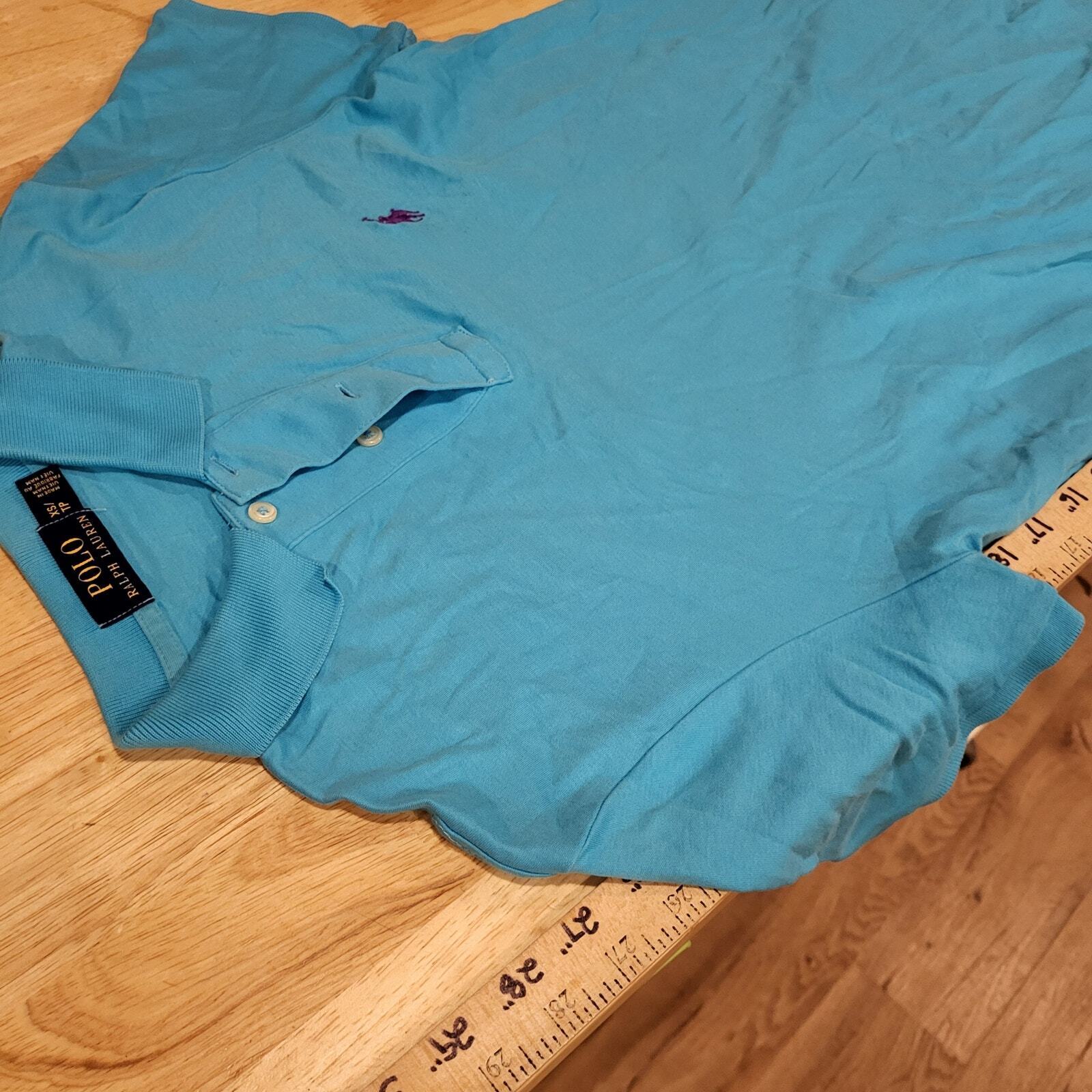 Polo Ralph Lauren Women's XS Blue Short Sleeve Polo 16" Pit to Pit