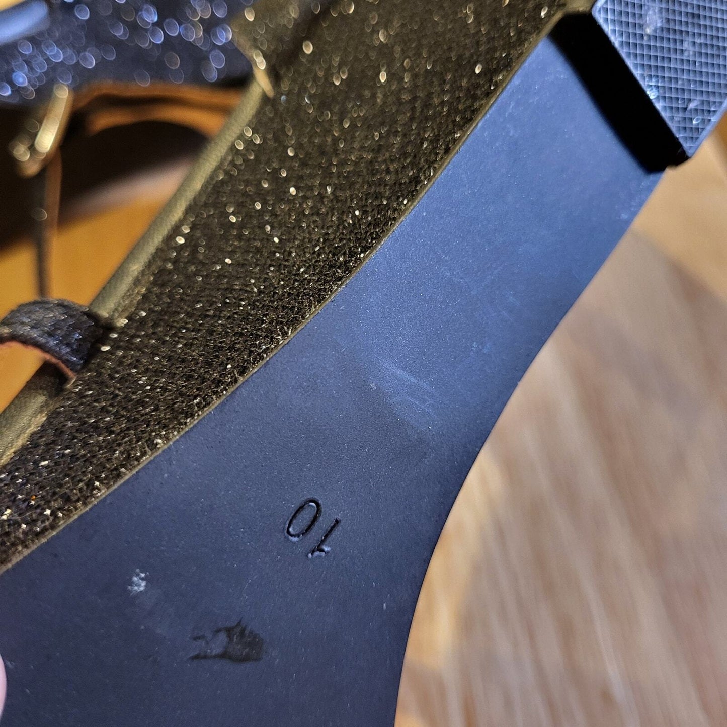 Badgley Mischka Black Rhinestone Strappy Wedge Worn Once Designer size 10