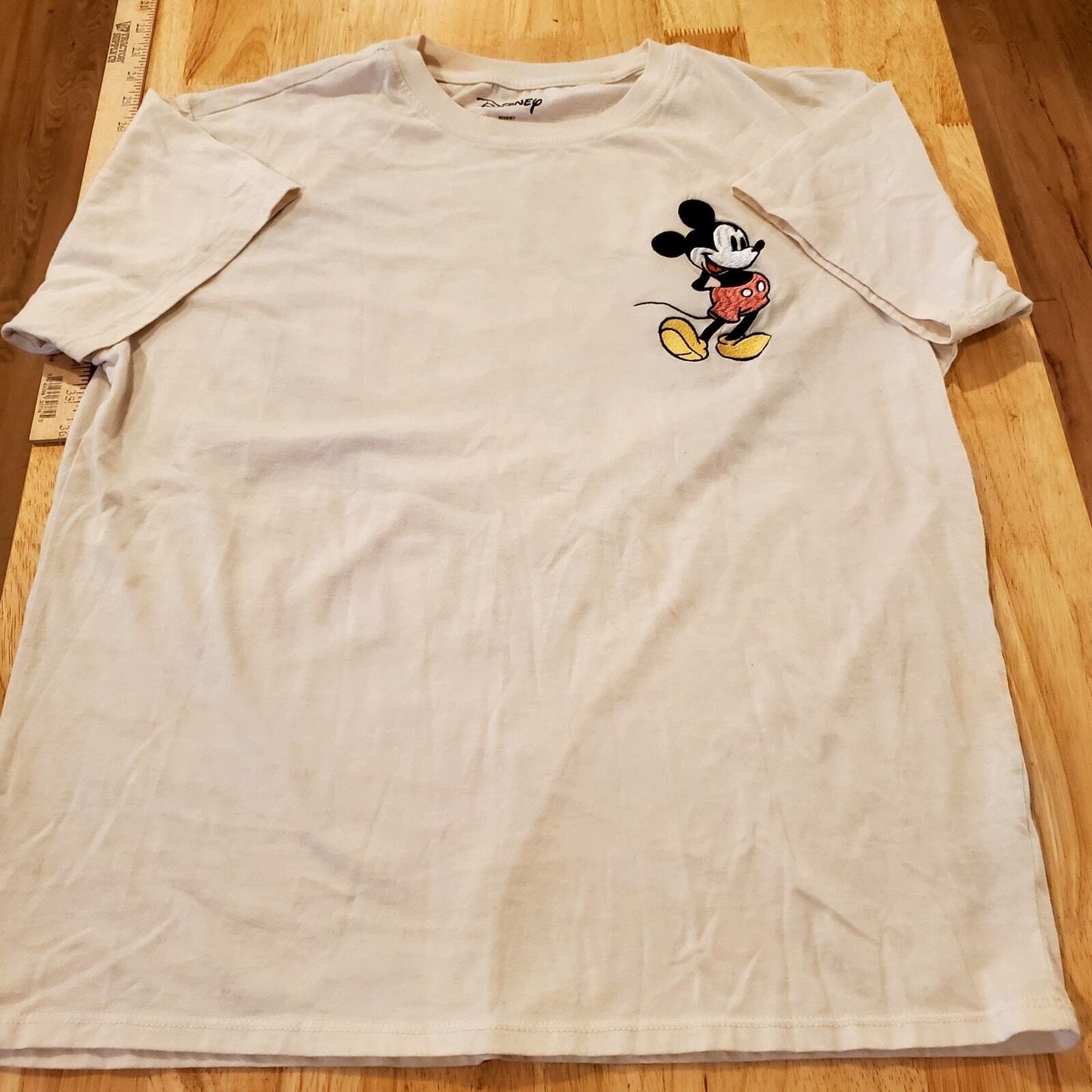 Disney Mickey Mouse Tee Cotton Blend L Keep Growing Keep Going