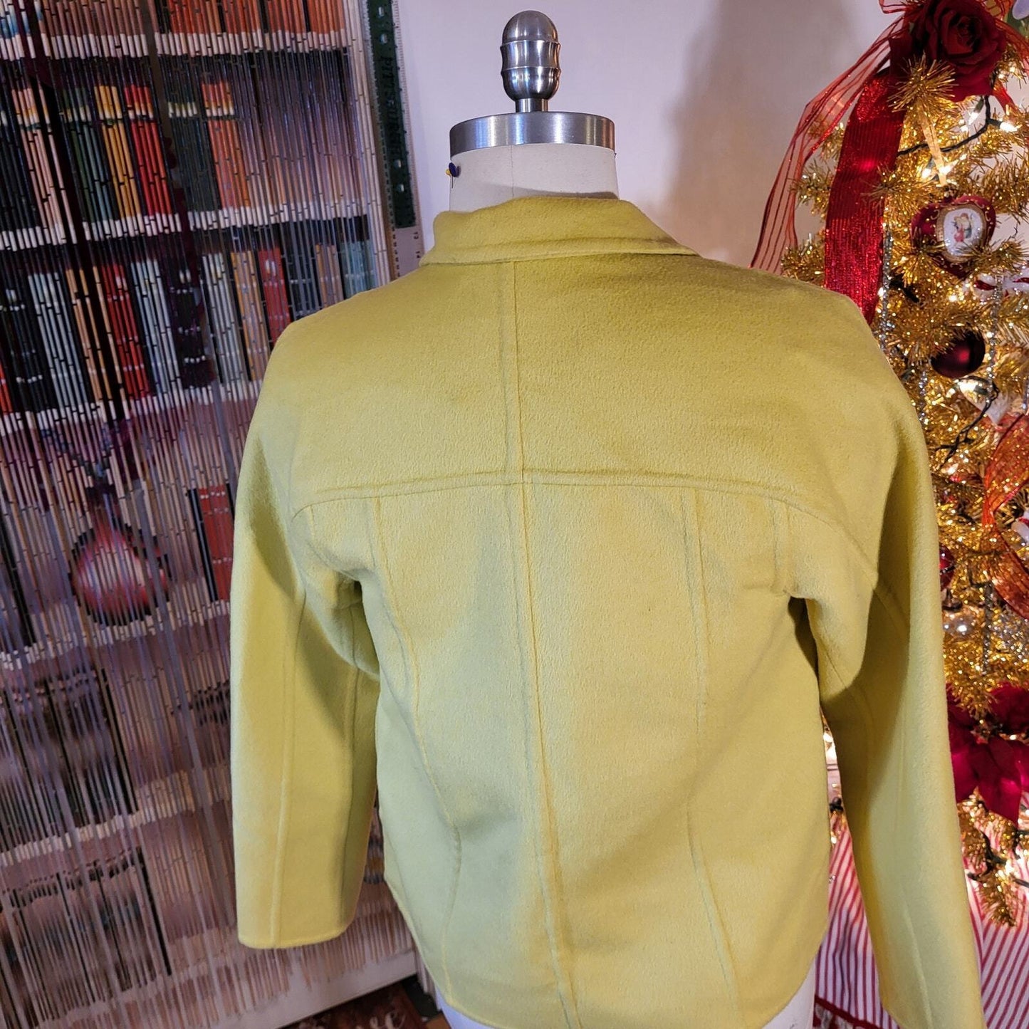 Carlisle Chartreuse Green 50% Wool 50% Angora Soft Size 4 Coat