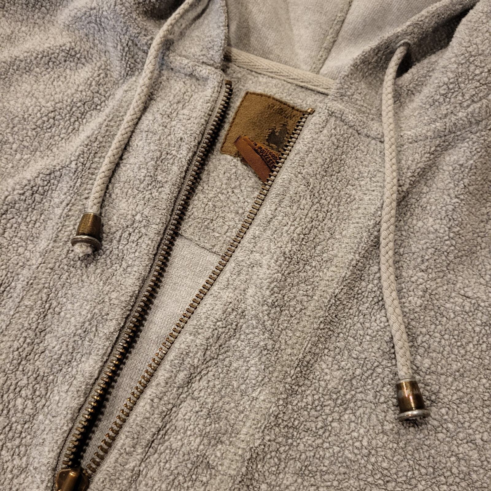 Heather Gray St. John's Bay Cotton Blend 1/4 Zip Hoodie Pocket Small 22" P2P