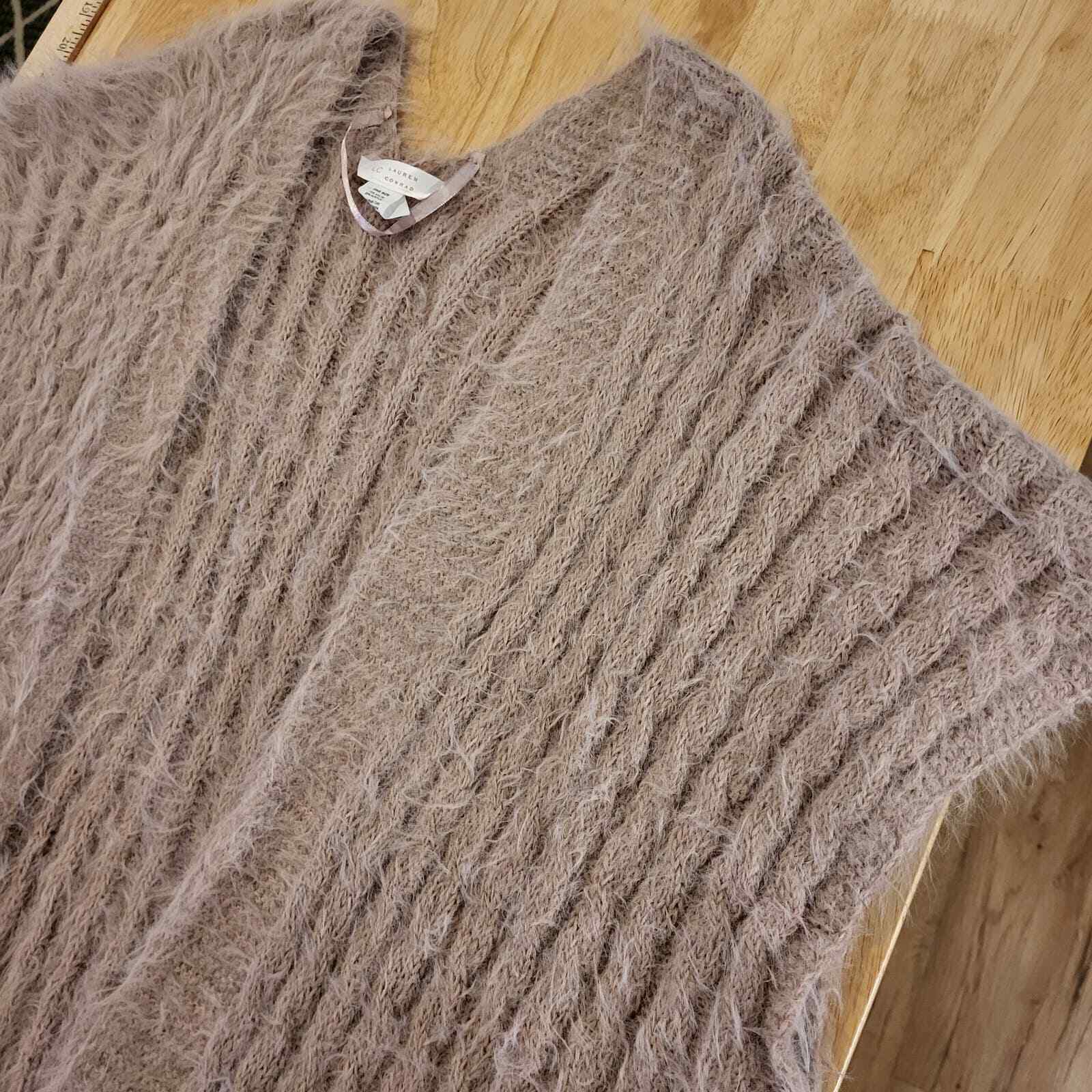 Lauren Conrad Pink Baletcore Fuzzy Sleeveless Cardigan 1 Size