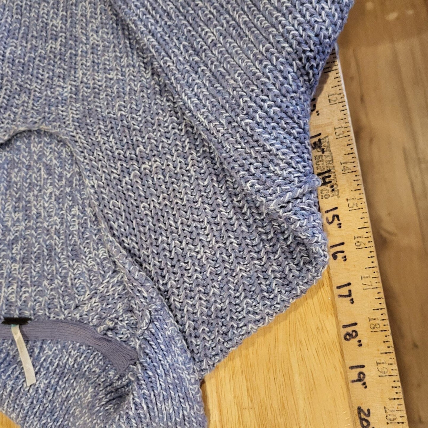 Free People Blue Collared Sweater Slouchy Super Cute Fit Soft XS