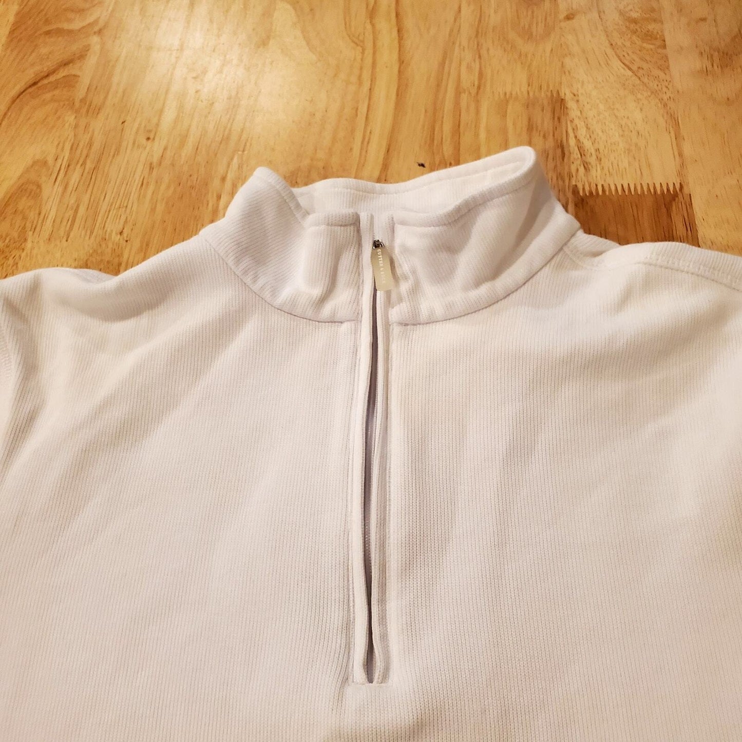 Cutter & Buck Large White 1/4 Zip Pullover Sweatshirt White Golf Highlands NC Lg