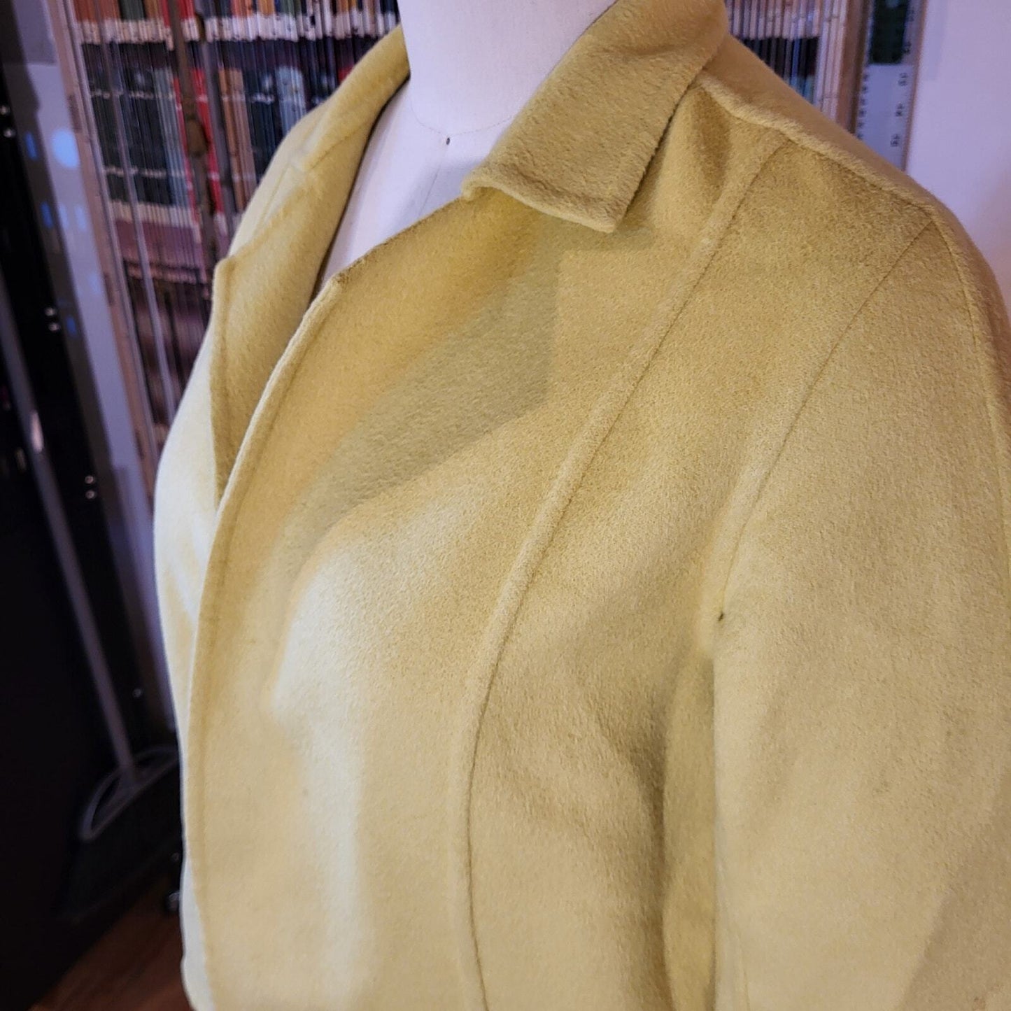 Carlisle Chartreuse Green 50% Wool 50% Angora Soft Size 4 Coat