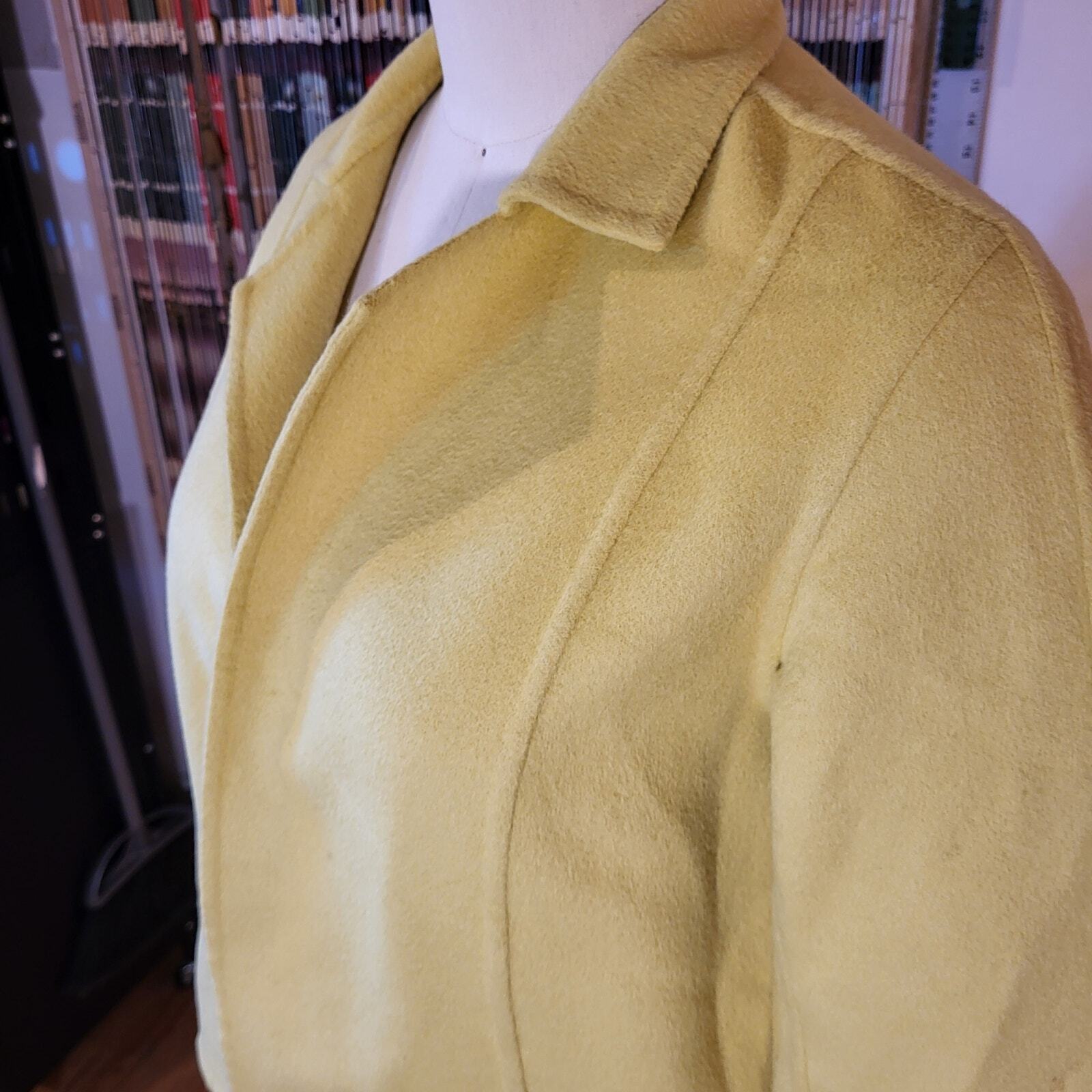 Carlisle Chartreuse Green 50% Wool 50% Angora Soft Size 4 Coat