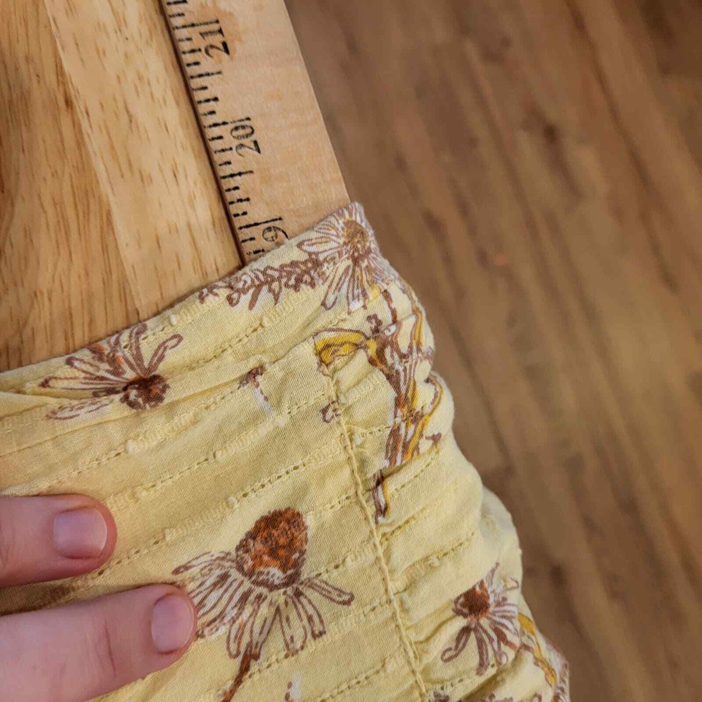Yellow Urban Outfitters Floral Spaghetti Strap Dress Short