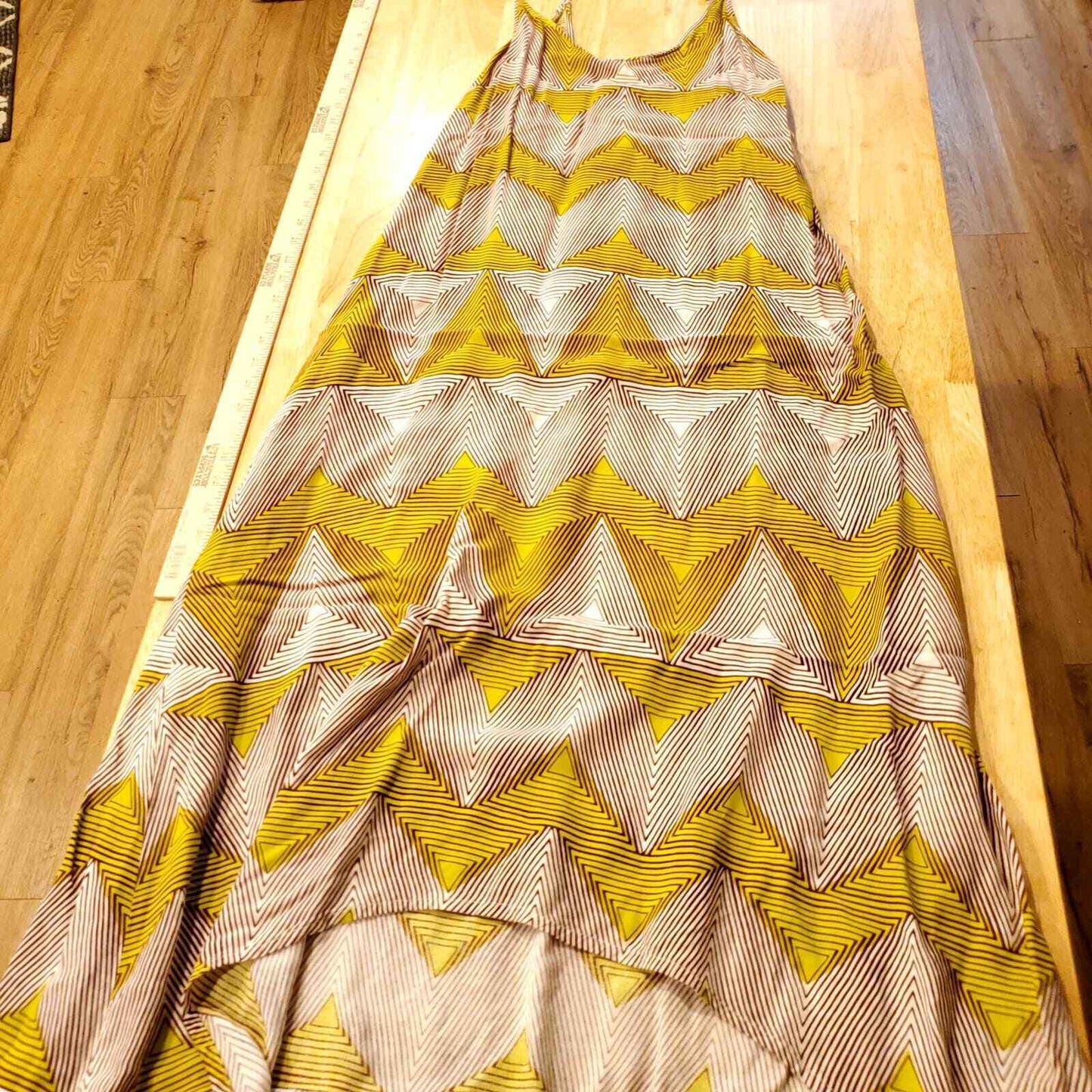 Billabong Geometric Print Spaghetti Strap Dress Hi-Low