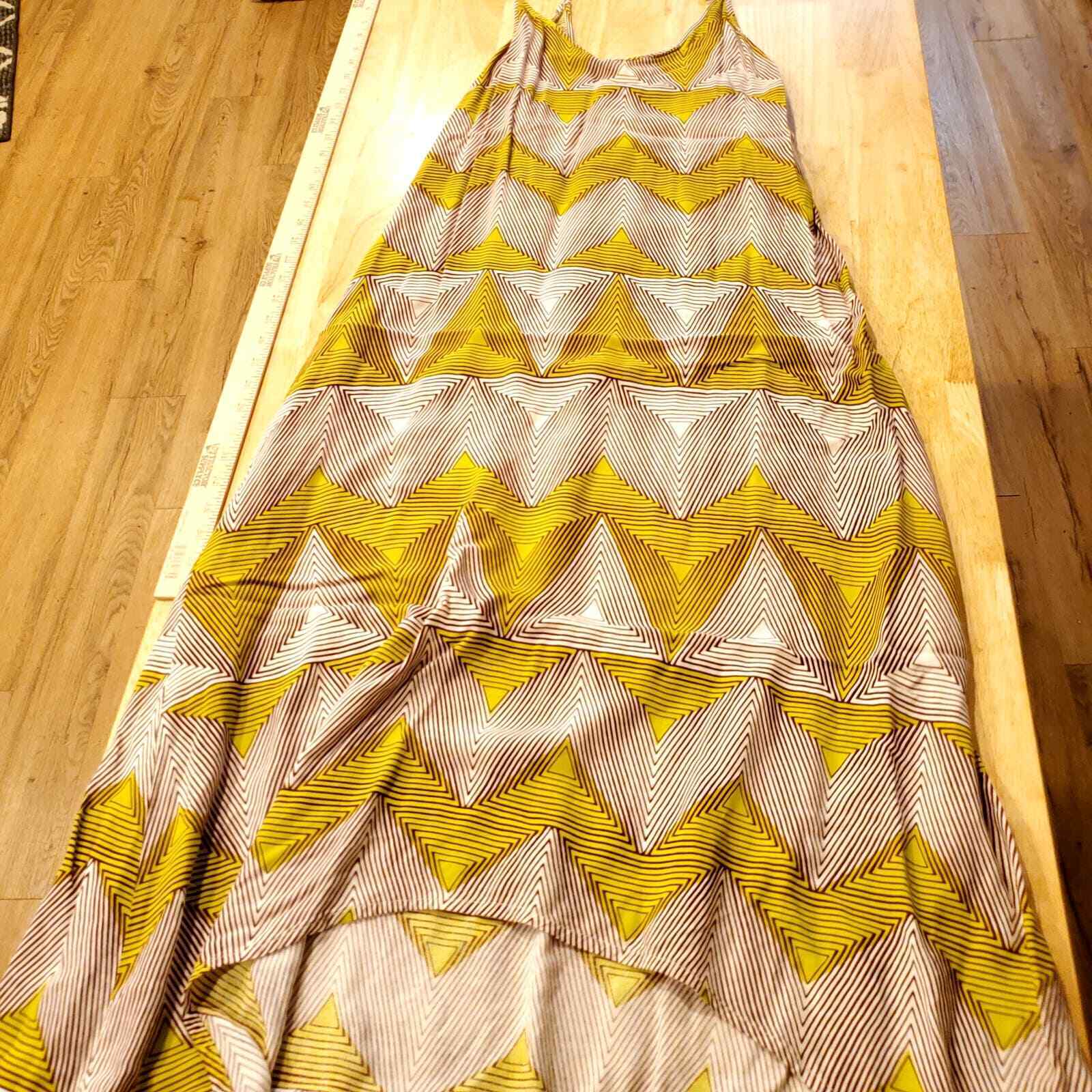 Billabong Geometric Print Spaghetti Strap Dress Hi-Low