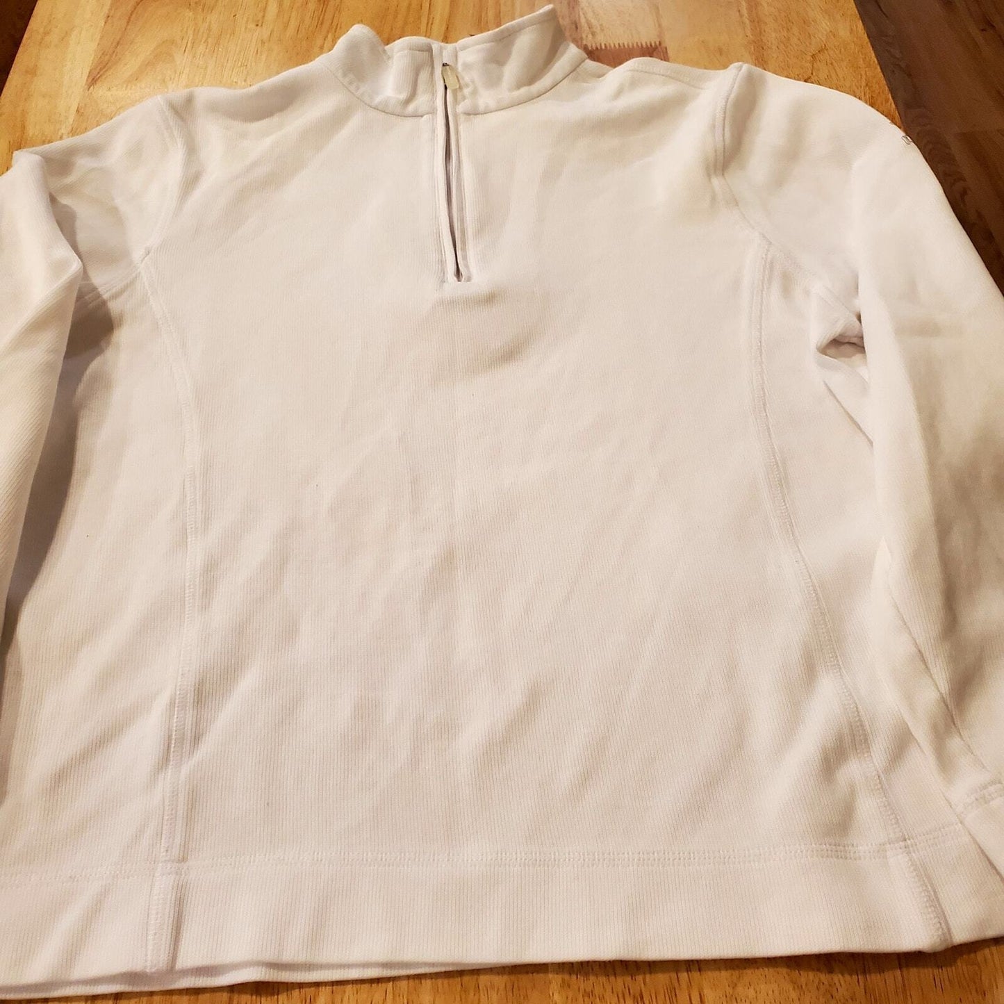 Cutter & Buck Large White 1/4 Zip Pullover Sweatshirt White Golf Highlands NC Lg