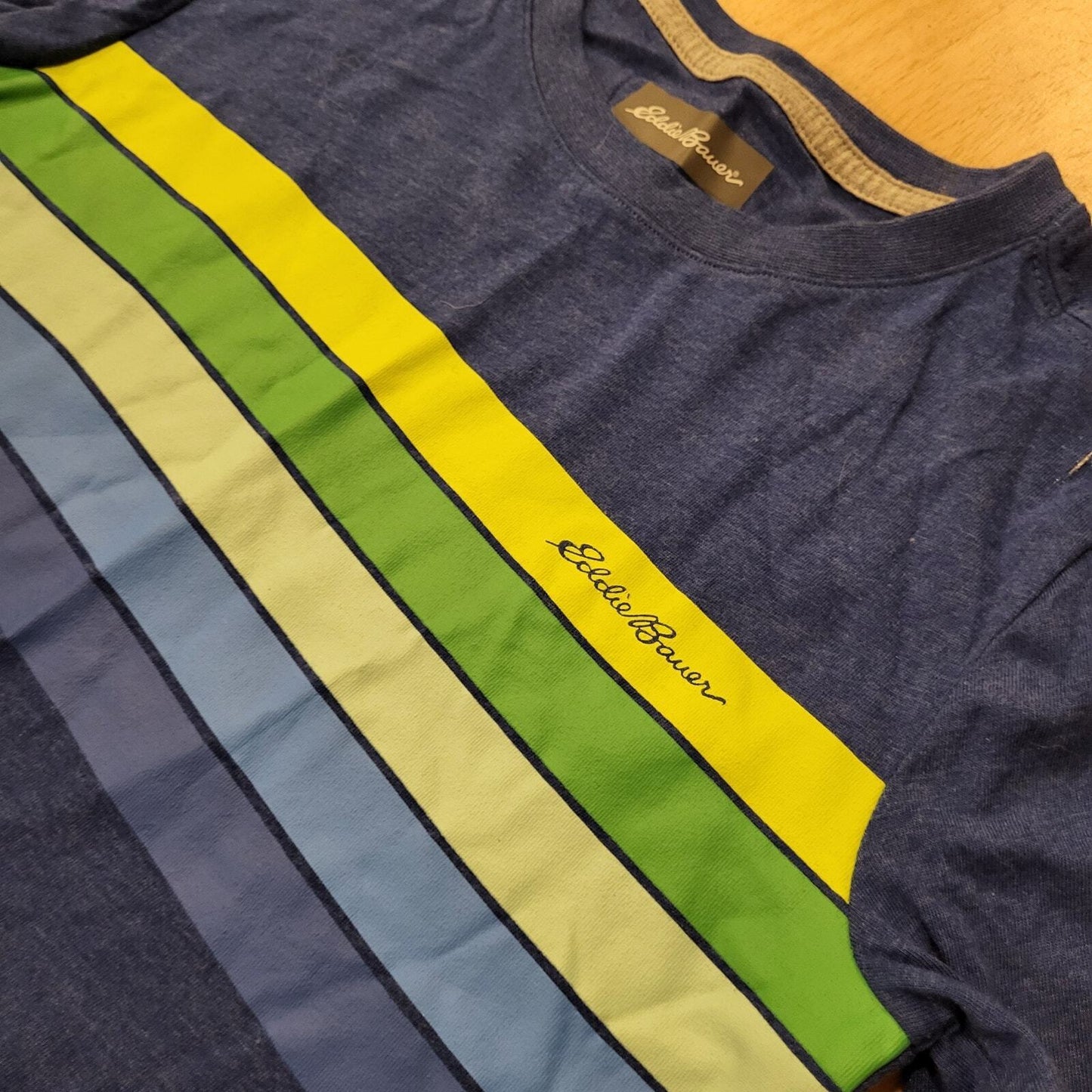 Kids Eddie Bauer Blue T-shirt Never Worn 7/8 Small 14" Pit to Pit