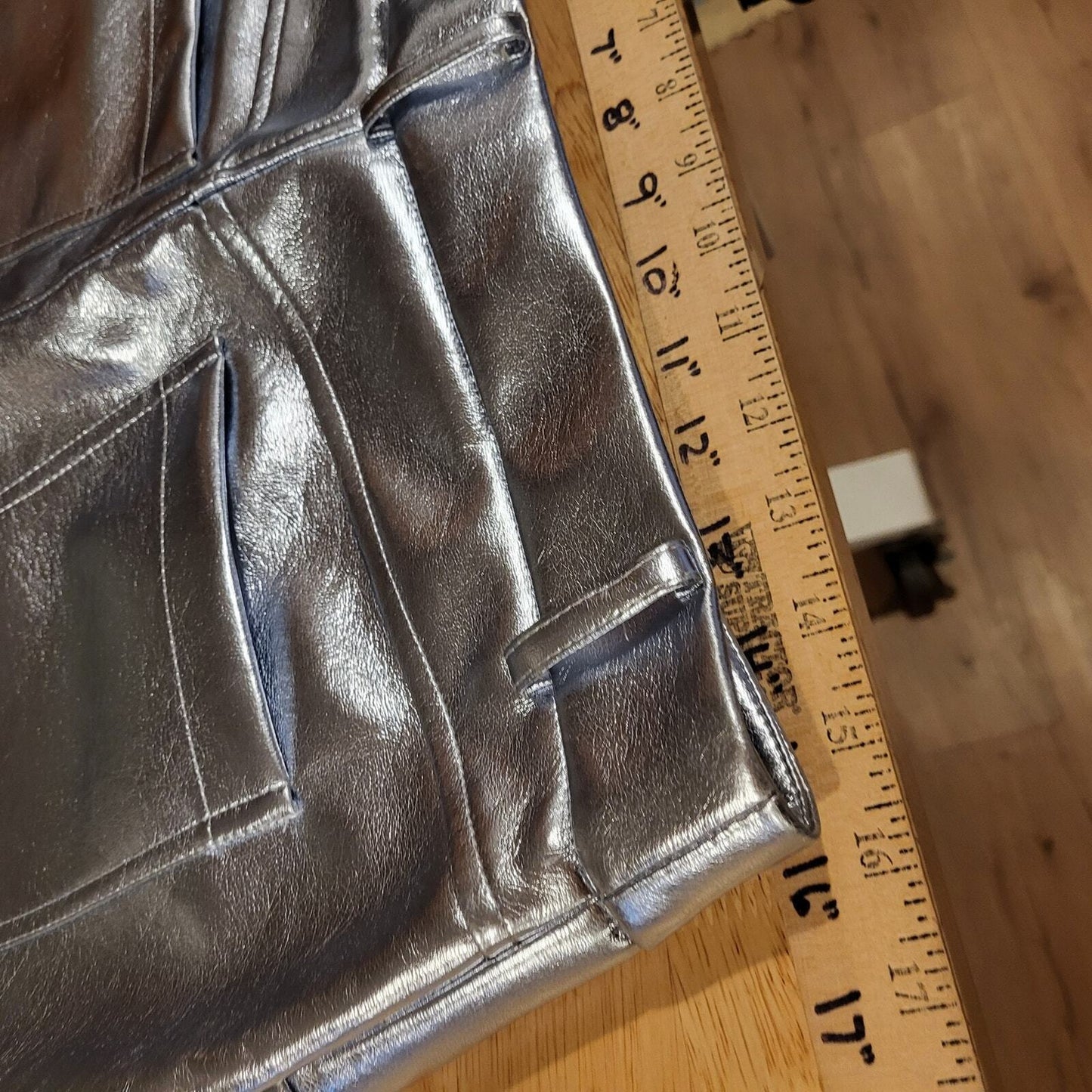 Nwt House of Harlow metallic pleather skirt & top set Large 32" Waist 19" p2p