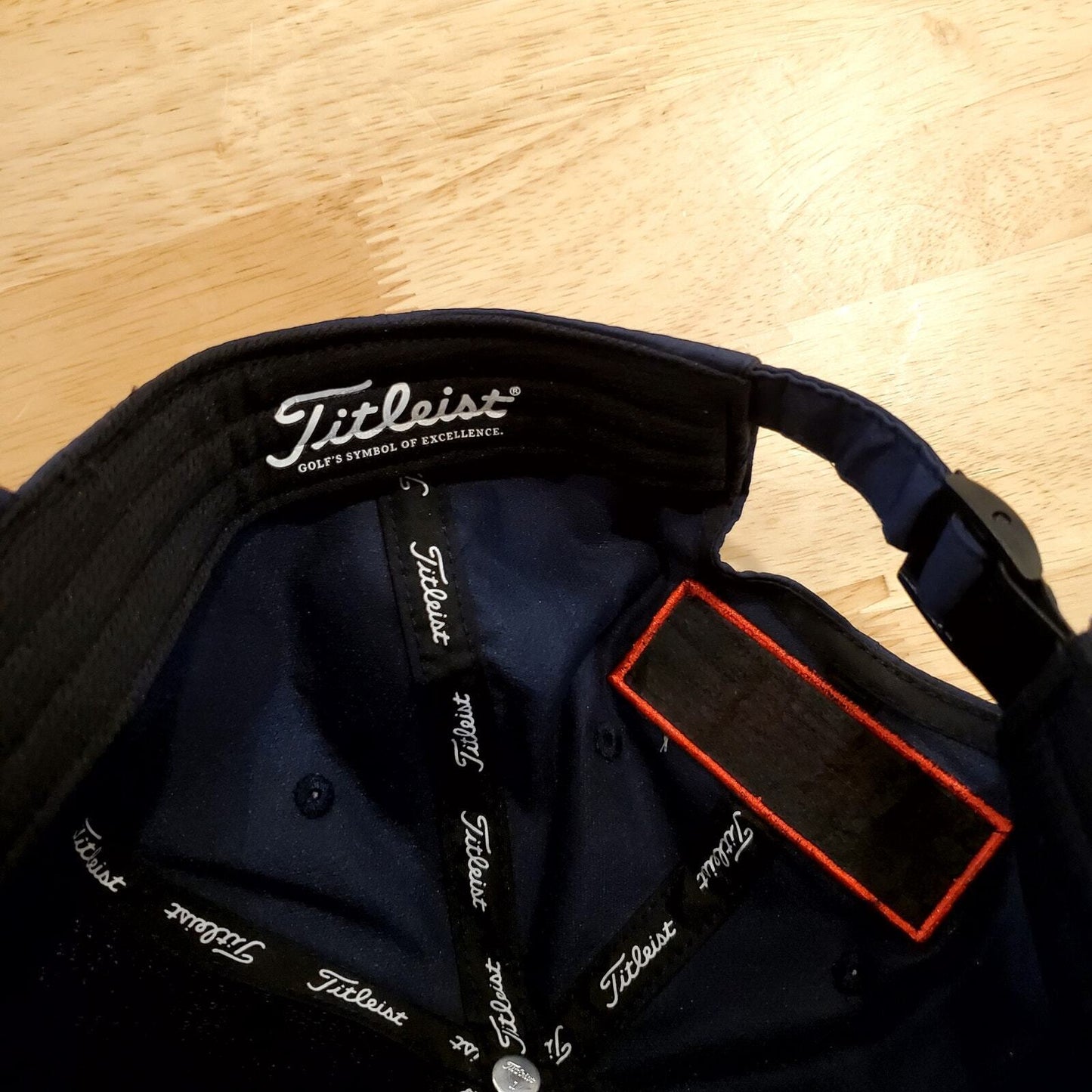 Navy Blue White Embroidered Footjoy Titleist Hat Pro  V1 Adjustable Cotton Hat