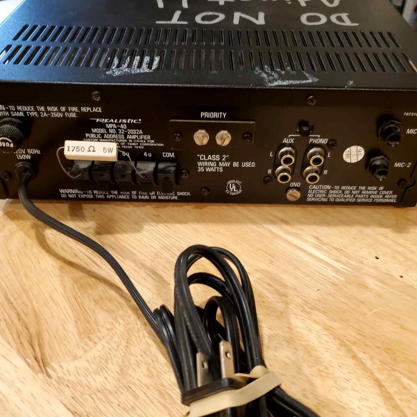 Realistic Mpa 40 35 watt PA Amplifier 