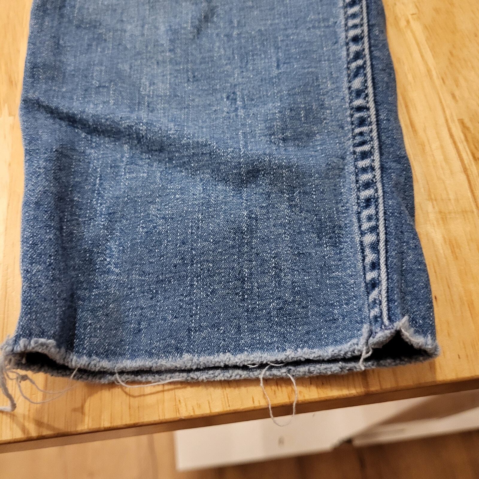 Calvin Cropped Skinny Stretch Denim Jeans 10  Hi Waist 26" Inseam