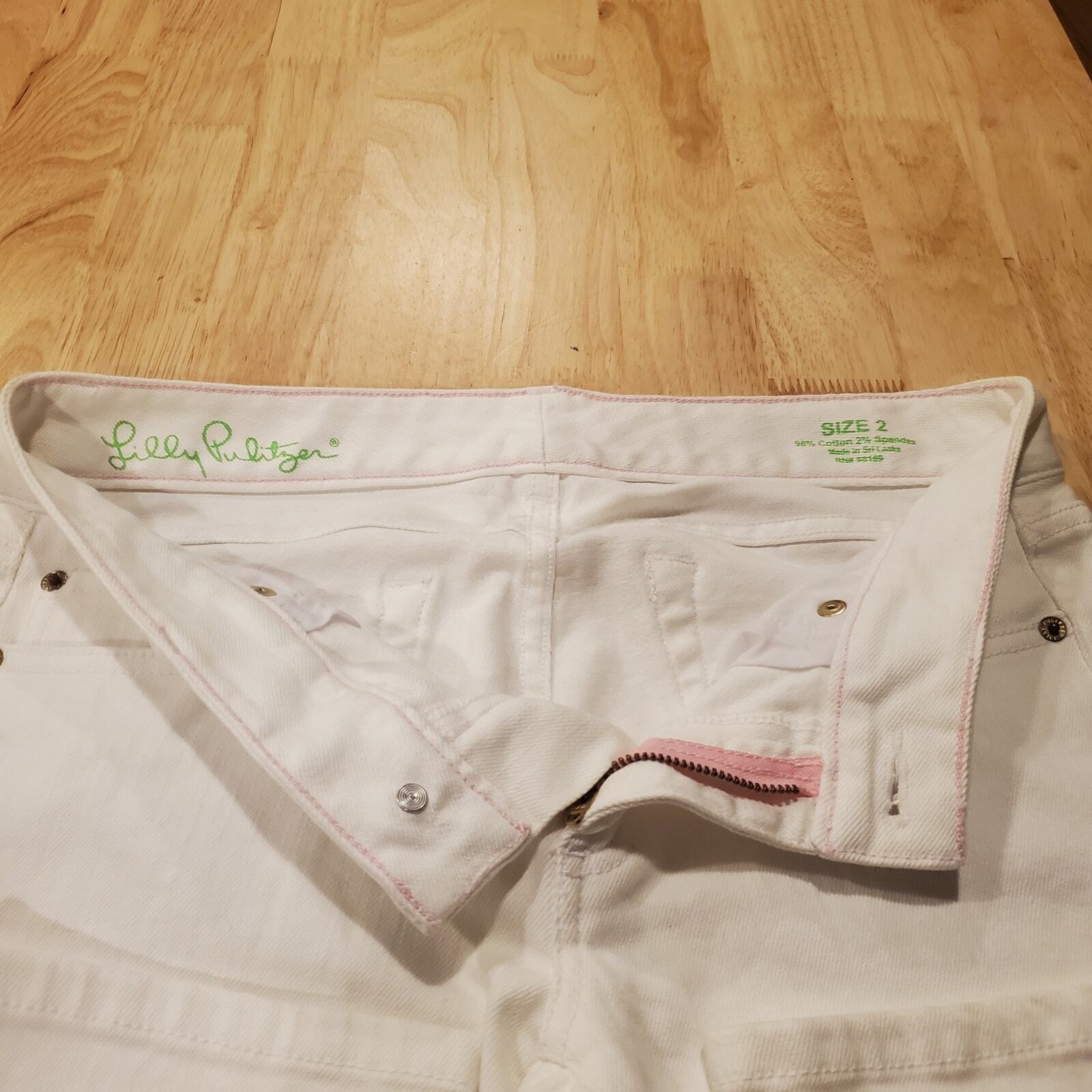 Lilly Pulitzer Lilly Pulitzer White Denim Skinny Jeans Size 2 32" Waist