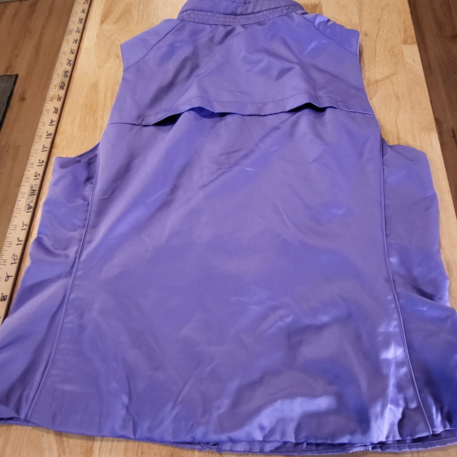 Purple Ralph Lauren Golf Zip Vest XL Pockets Breathable 22" P2P 22" Long