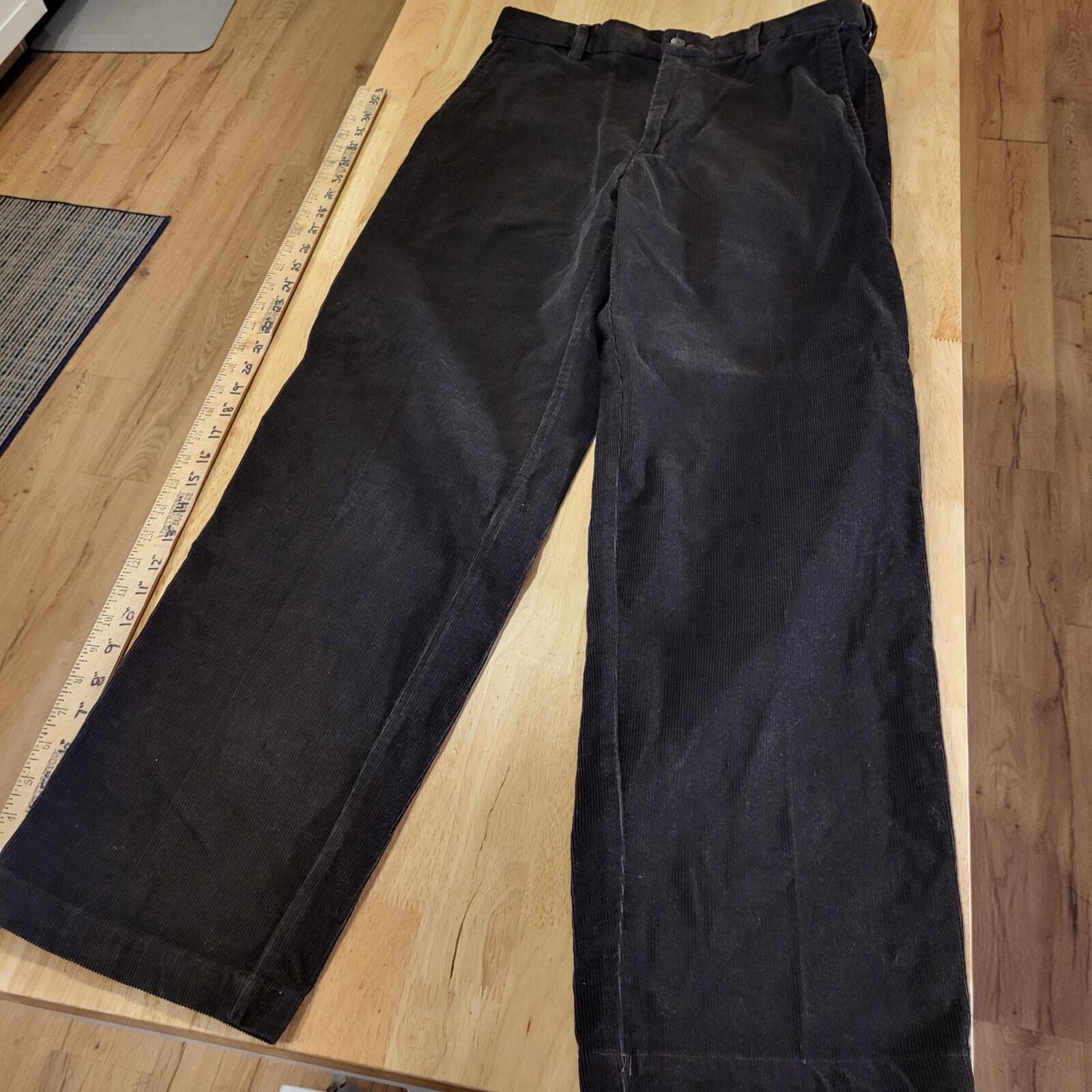 NWT Haggar 100% Cotton Brown Corduroy 32 x 30 Maximum Comfort Waist 