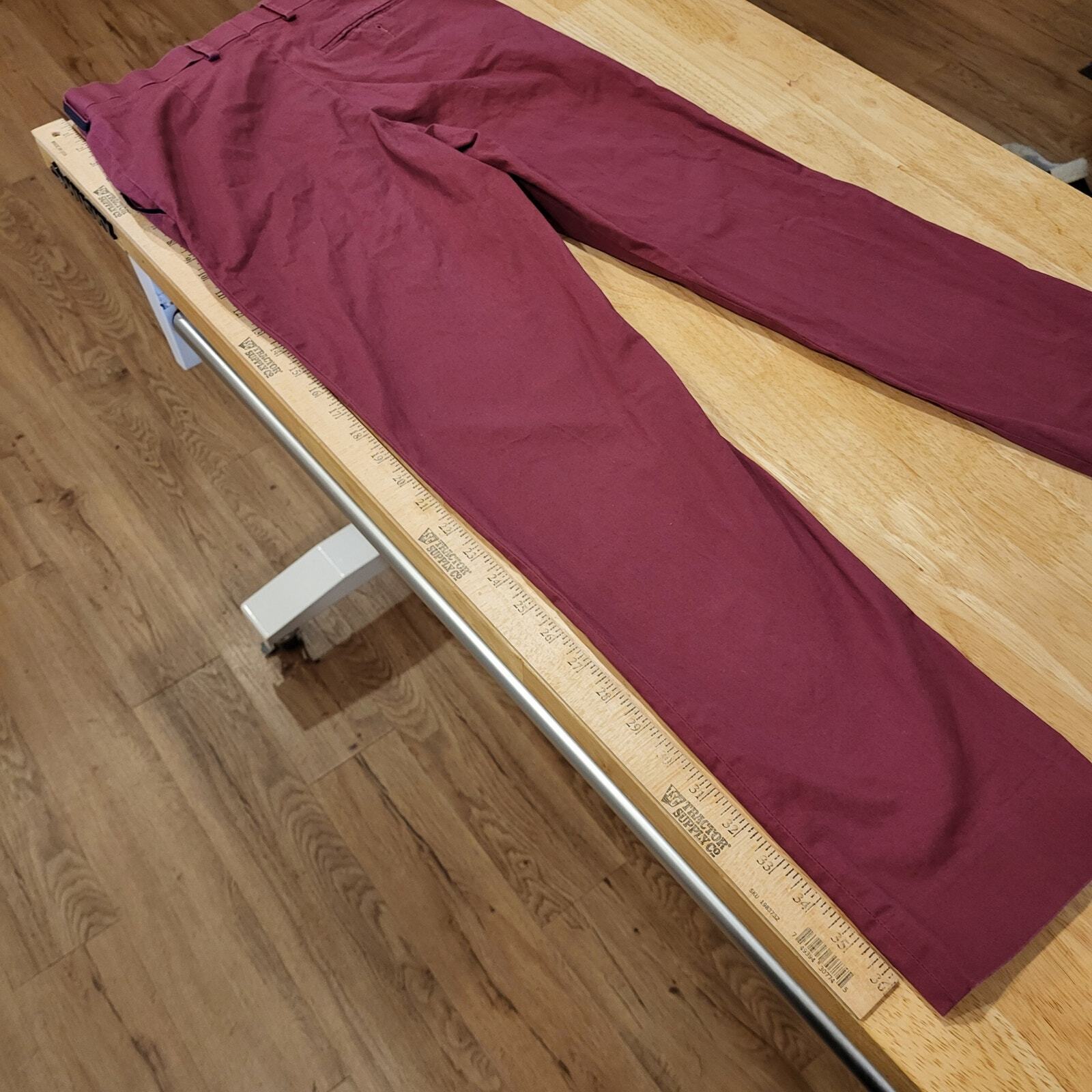   Ralph Lauren 16 Teen Maroon Tuxedo Slacks Side Stripe 28" Waist
