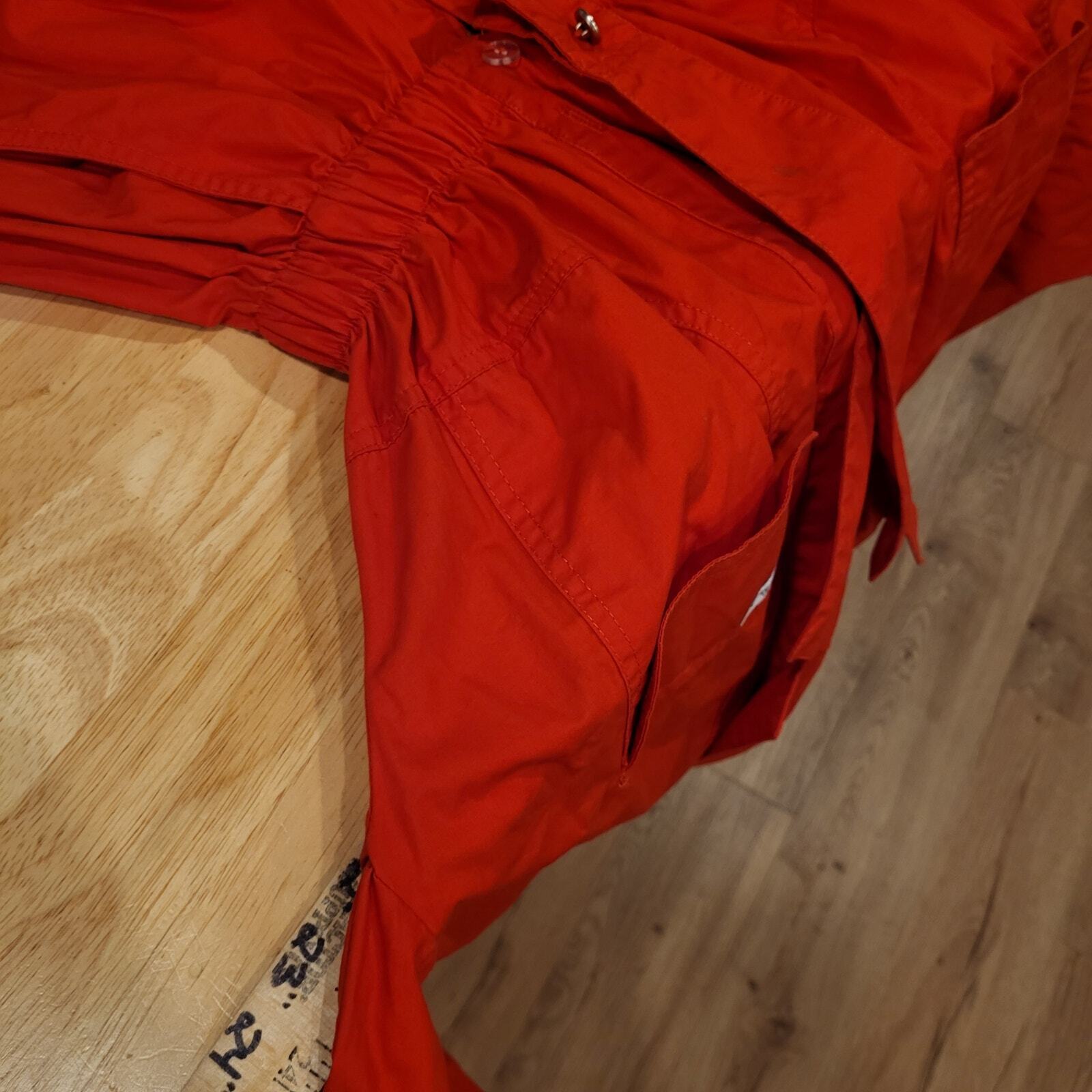 Vintage Red Saint Germain Paris Jumpsuit Elastic Waist Zip 28"-38" Waist