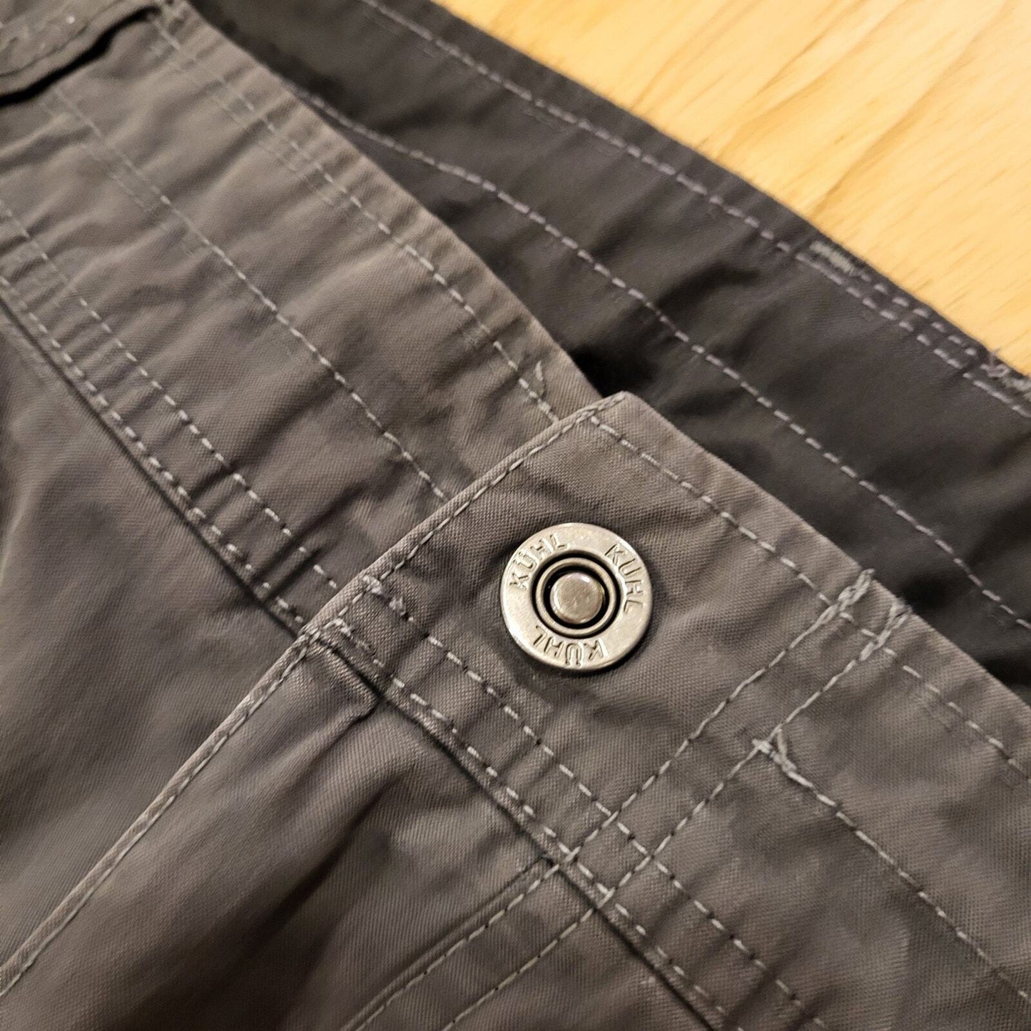 Kuhl Radikal Men's Charcoal Pants Pocket Knee Detail (Some Wear & Staining)