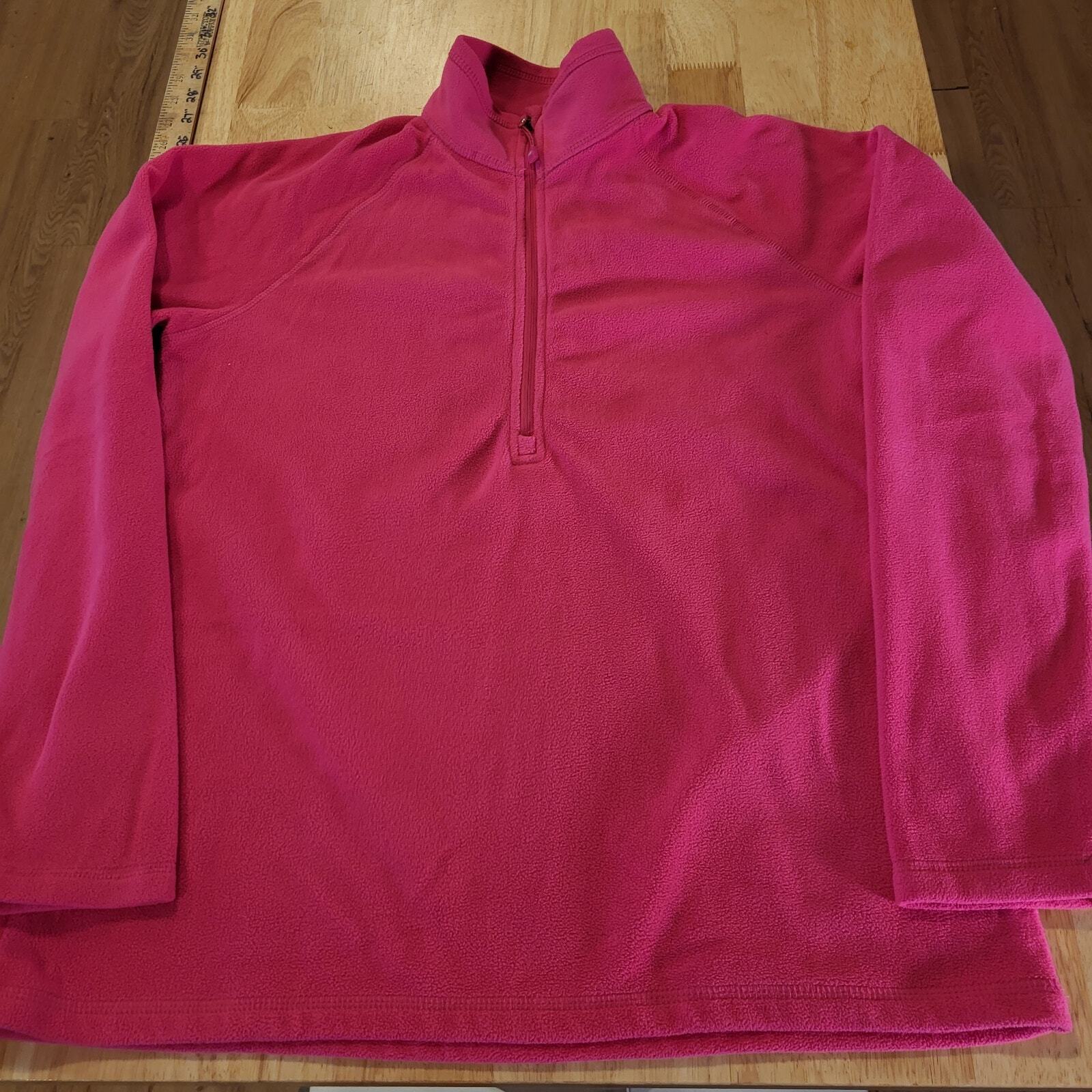 Eddie Bauer Pink Fleece 1/4 Zip Long Sleeve Pullover Tall Medium