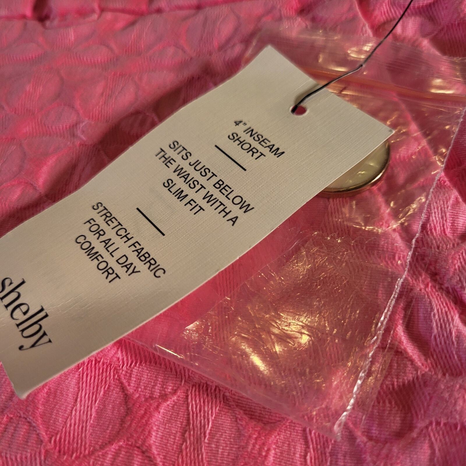 NWT Pink Crown & Ivy Scalloped Edge Shorts Textured Cotton Size 12