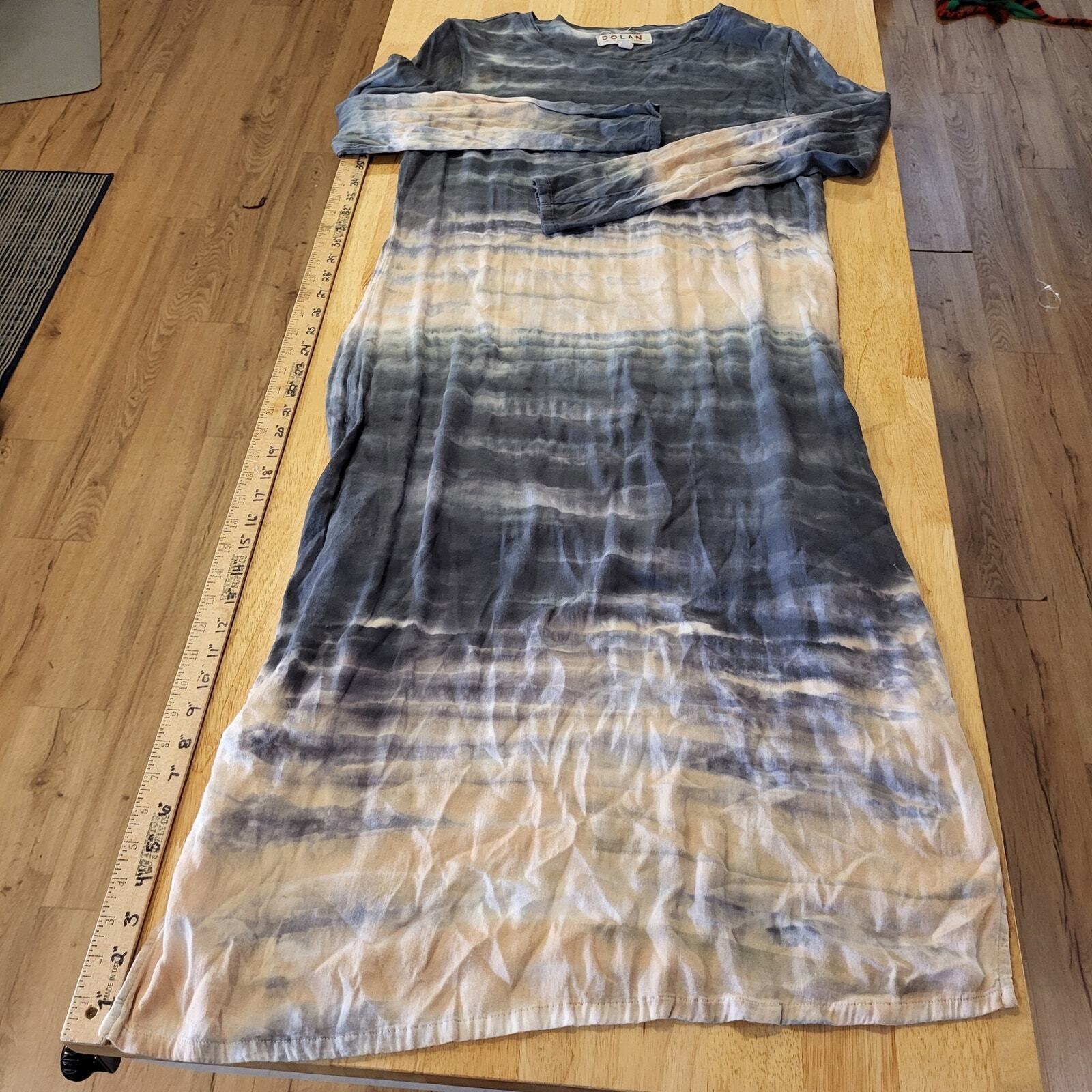 Dolan Left Coast Collection Tie Die Super Soft Long Sleeve T-shirt Dress Medium